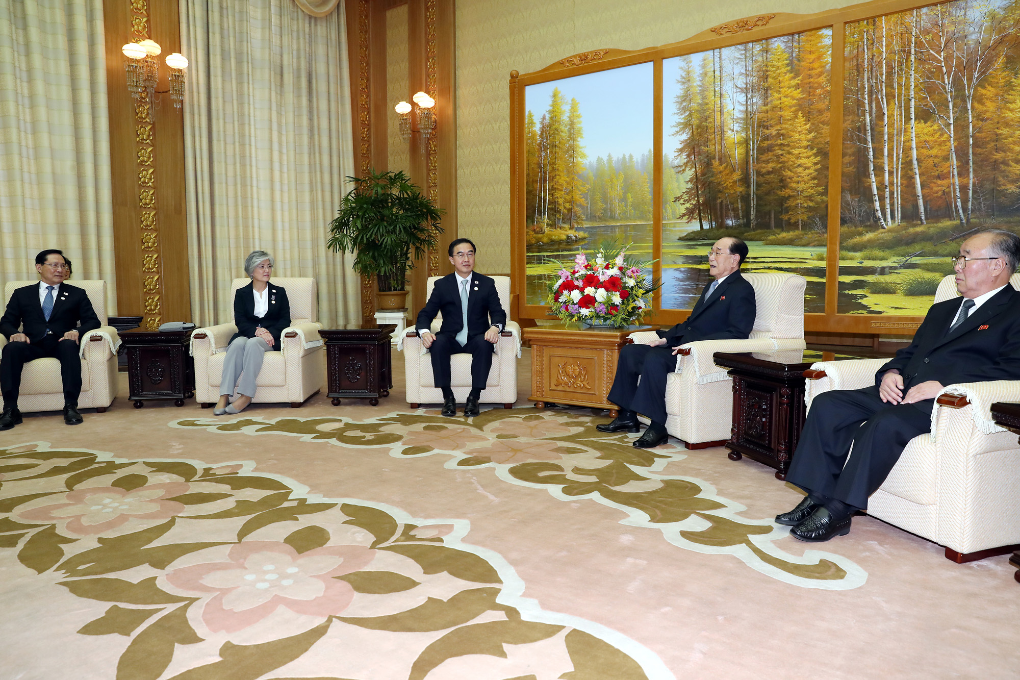 남북정상회담;평양;순안공항;김정은;문재인;3차남북정상회담