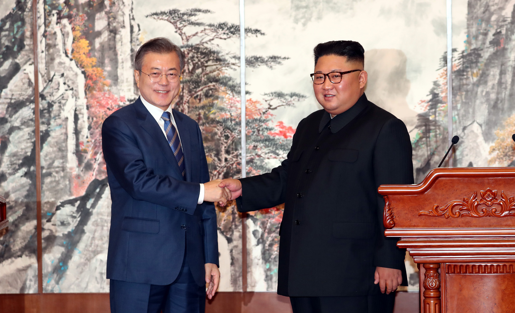 남북정상회담;평양;순안공항;김정은;문재인;3차남북정상회담