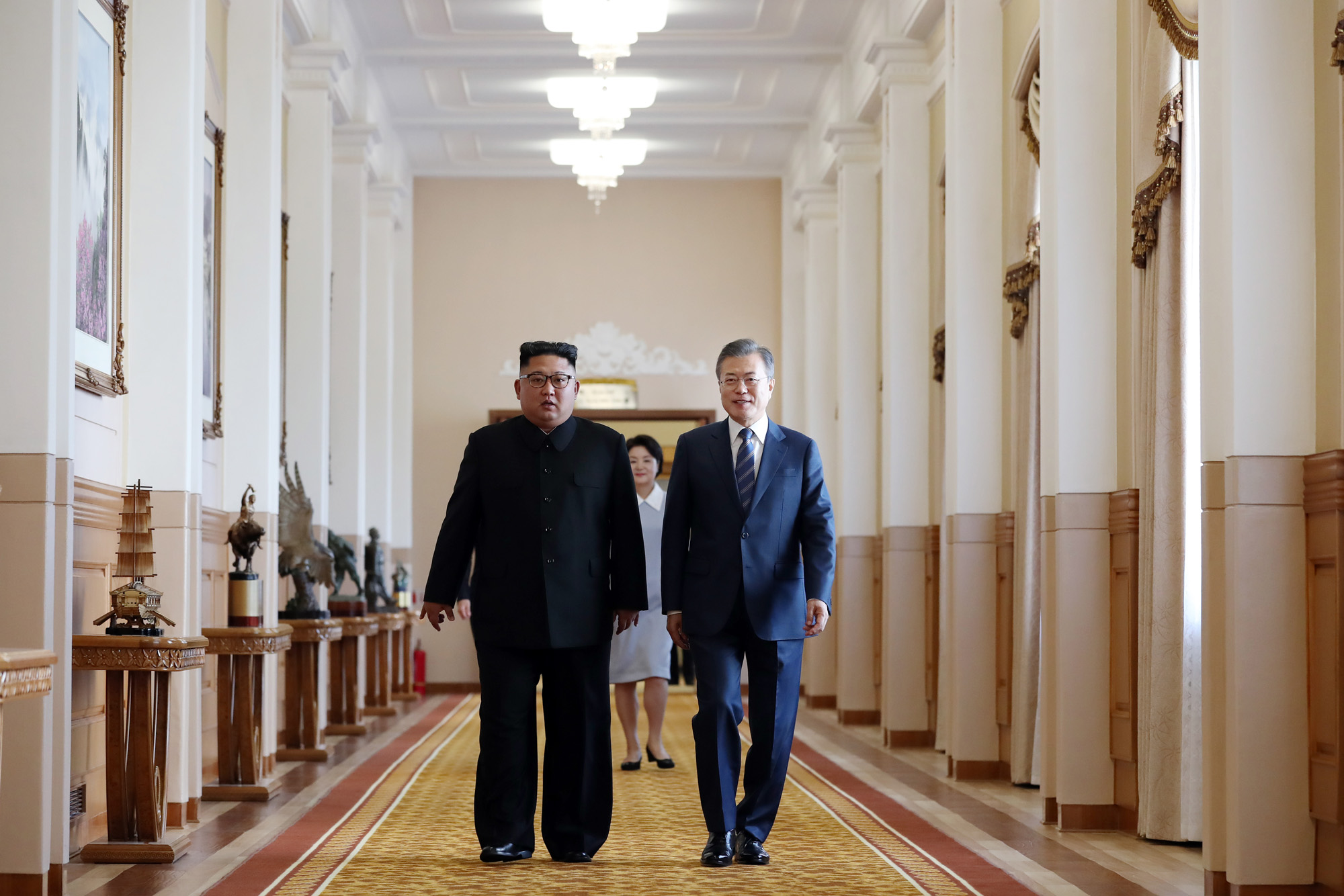 남북정상회담;평양;순안공항;김정은;문재인;3차남북정상회담