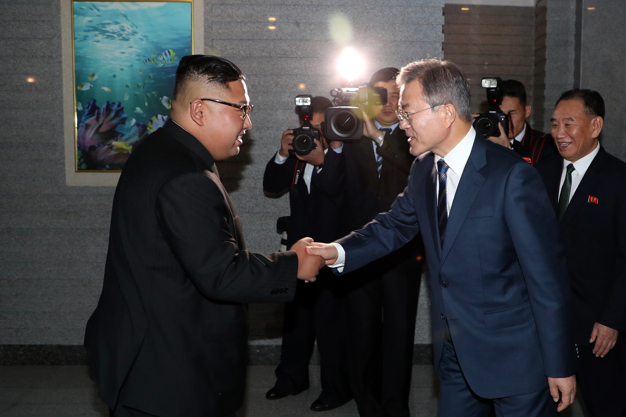 남북정상회담;평양;순안공항;김정은;문재인;3차남북정상회담