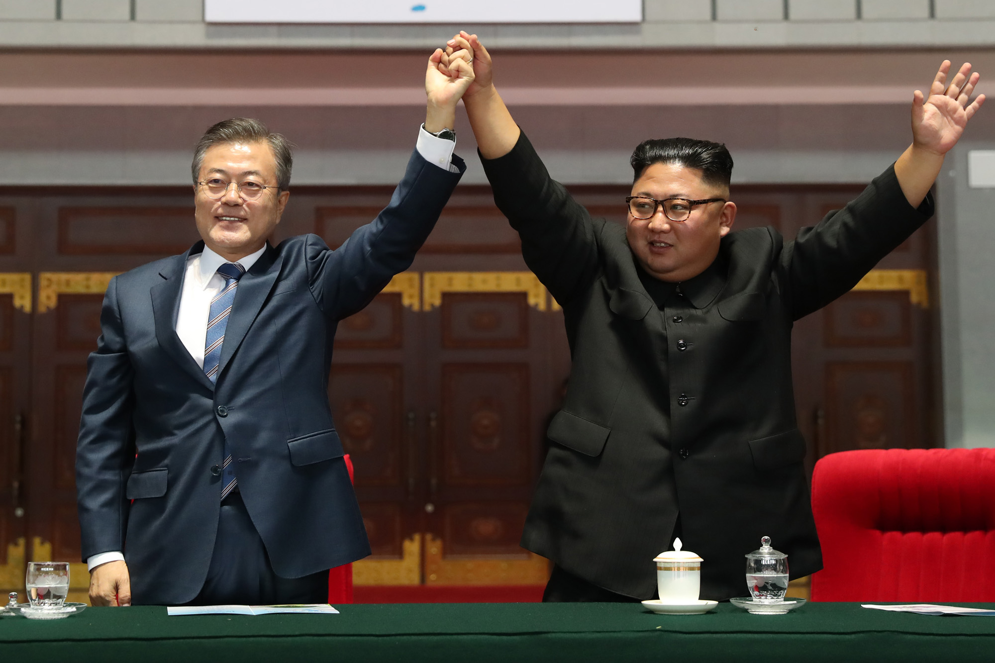 남북정상회담;평양;순안공항;김정은;문재인;3차남북정상회담