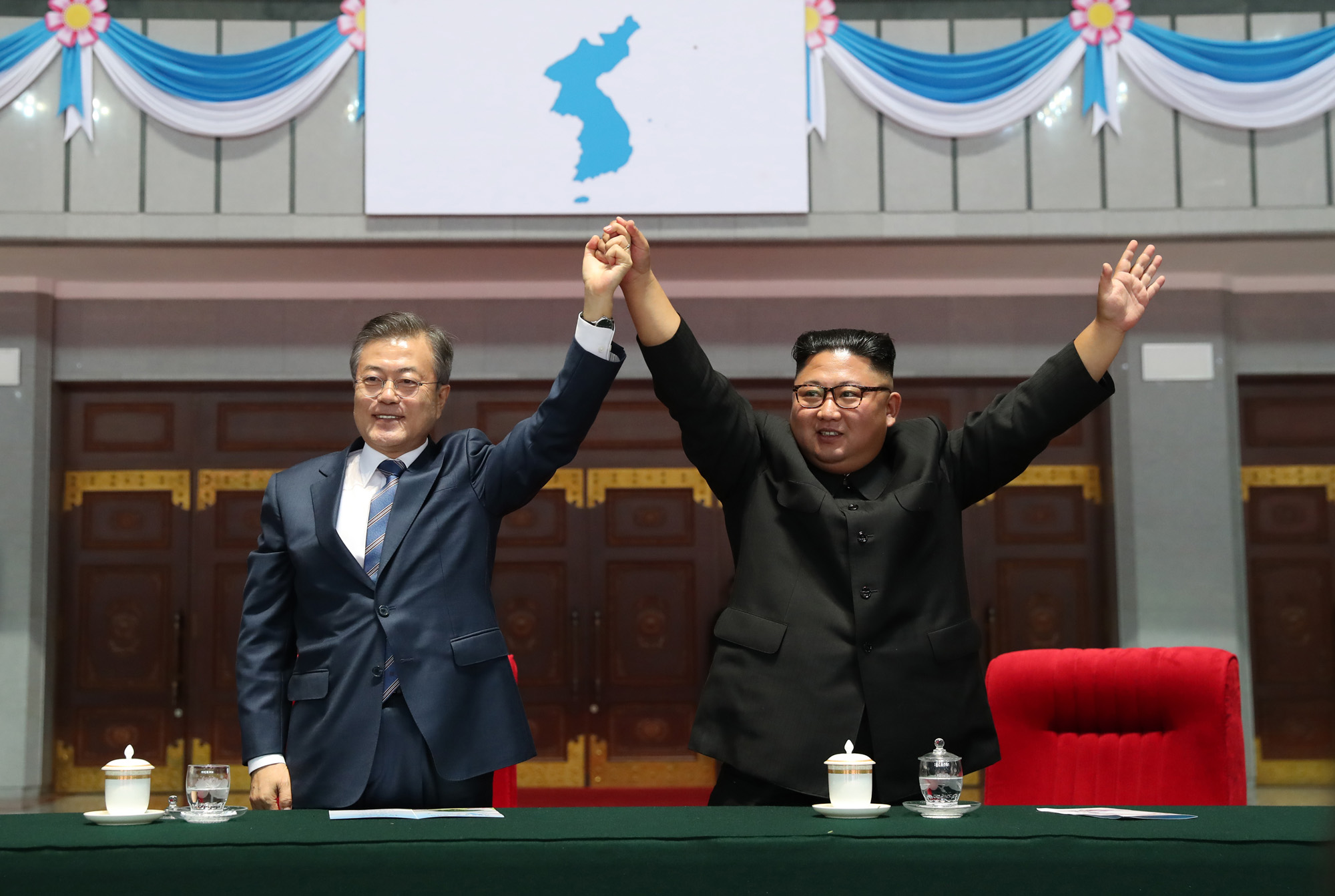남북정상회담;평양;순안공항;김정은;문재인;3차남북정상회담