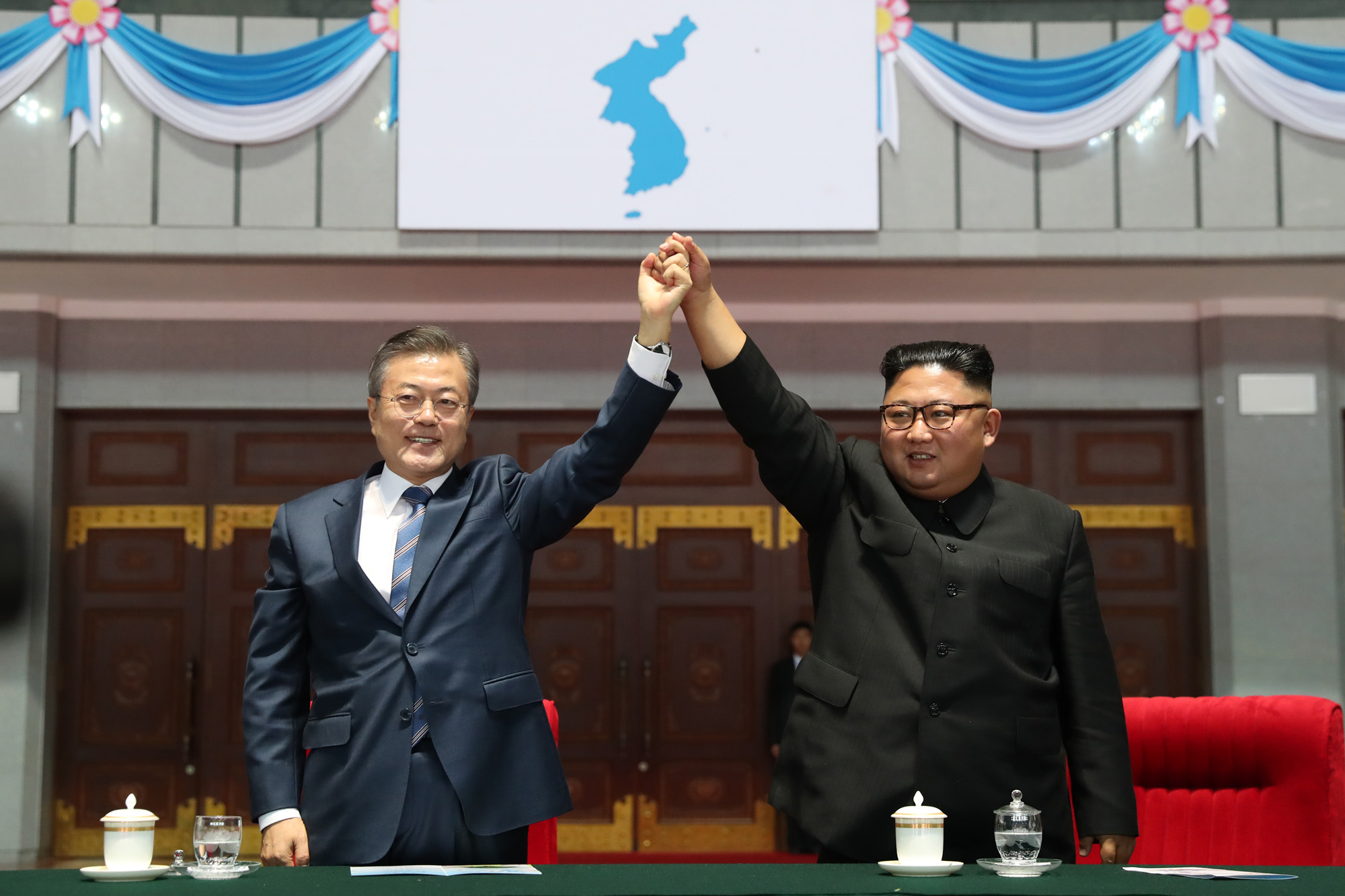 남북정상회담;평양;순안공항;김정은;문재인;3차남북정상회담