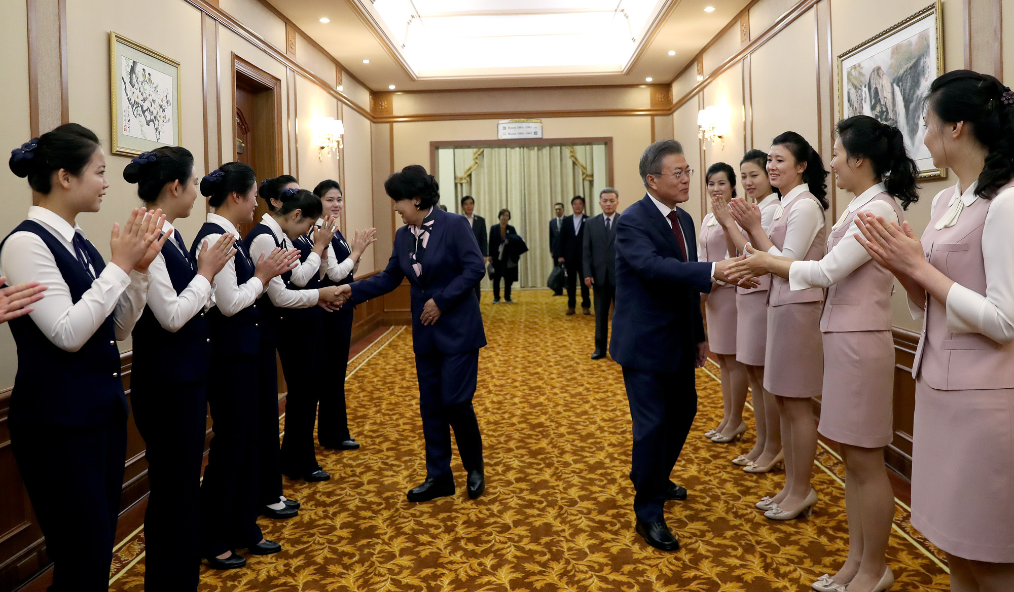 남북정상회담;평양;순안공항;김정은;문재인;3차남북정상회담