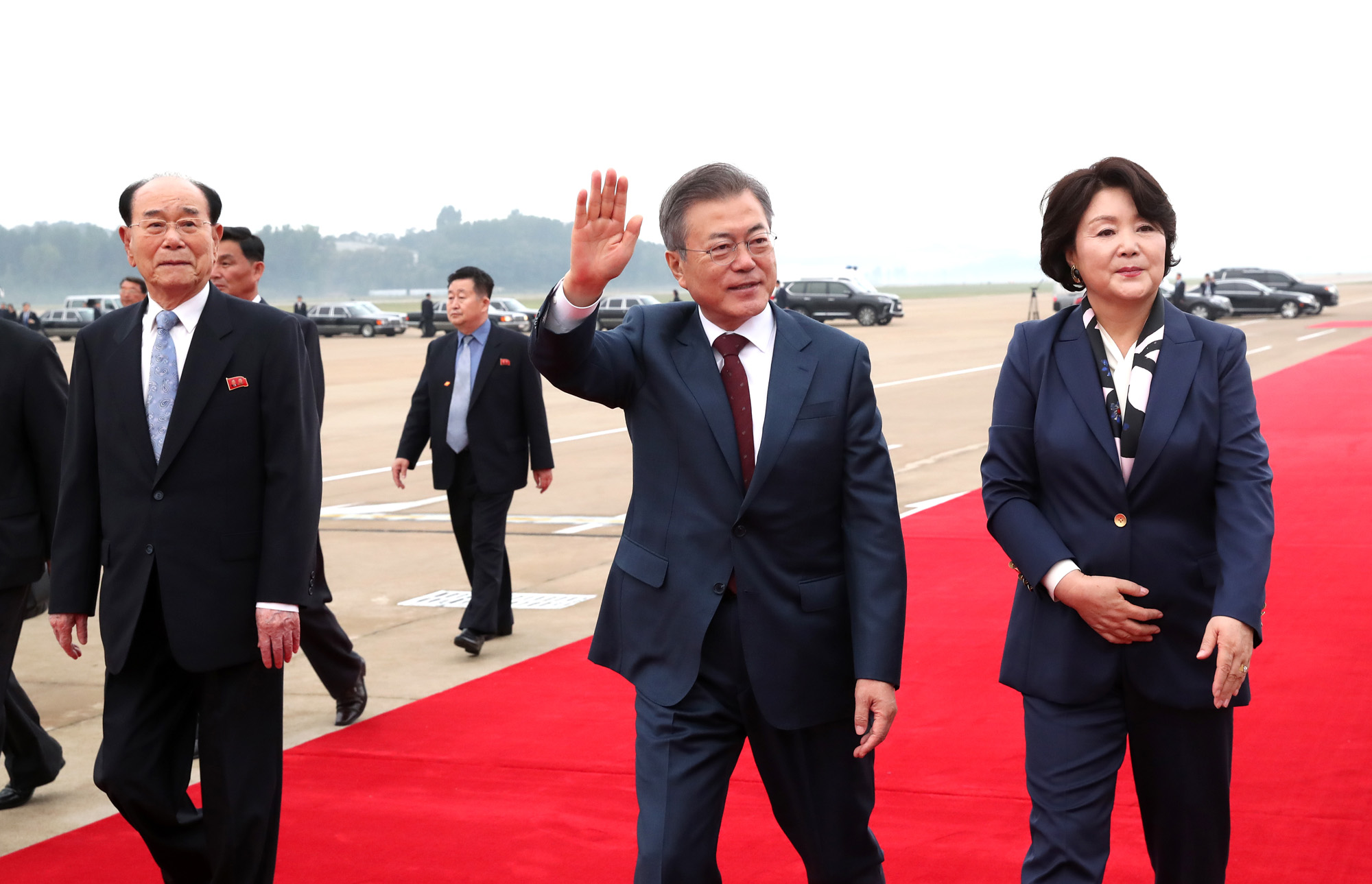남북정상회담;평양;순안공항;김정은;문재인;3차남북정상회담