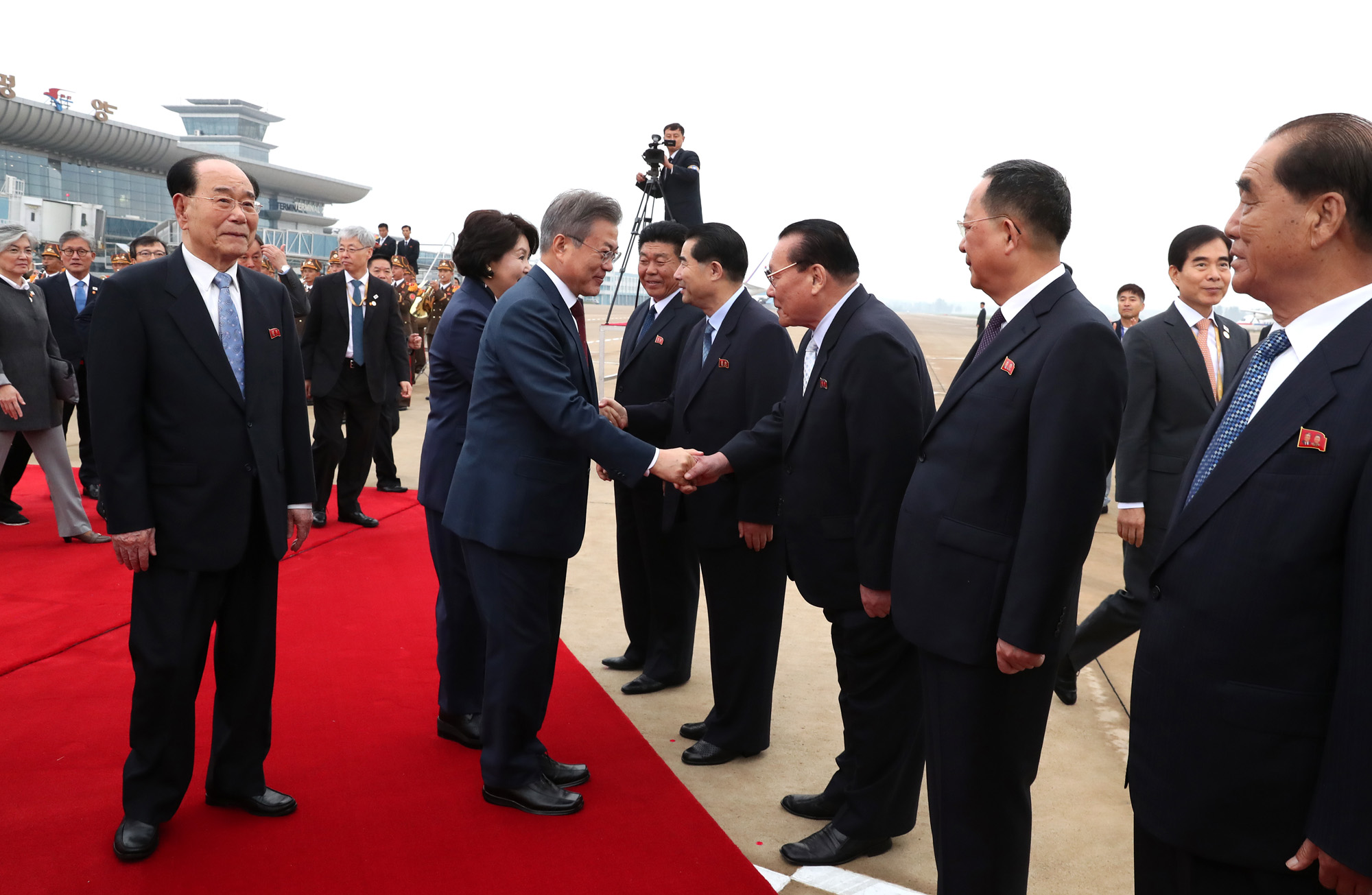 남북정상회담;평양;순안공항;김정은;문재인;3차남북정상회담