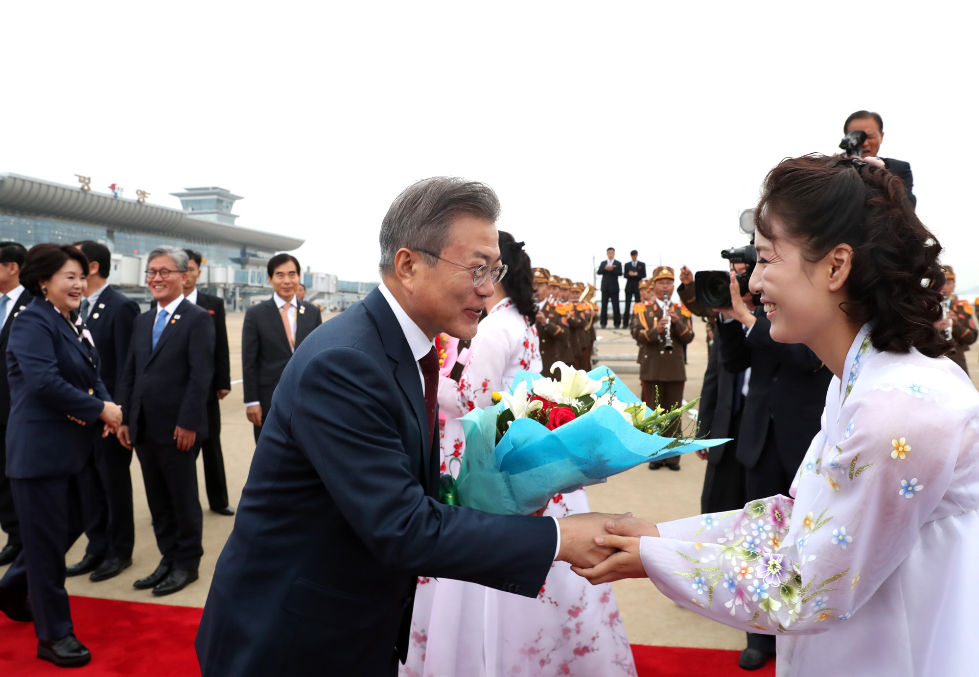 남북정상회담;평양;순안공항;김정은;문재인;3차남북정상회담