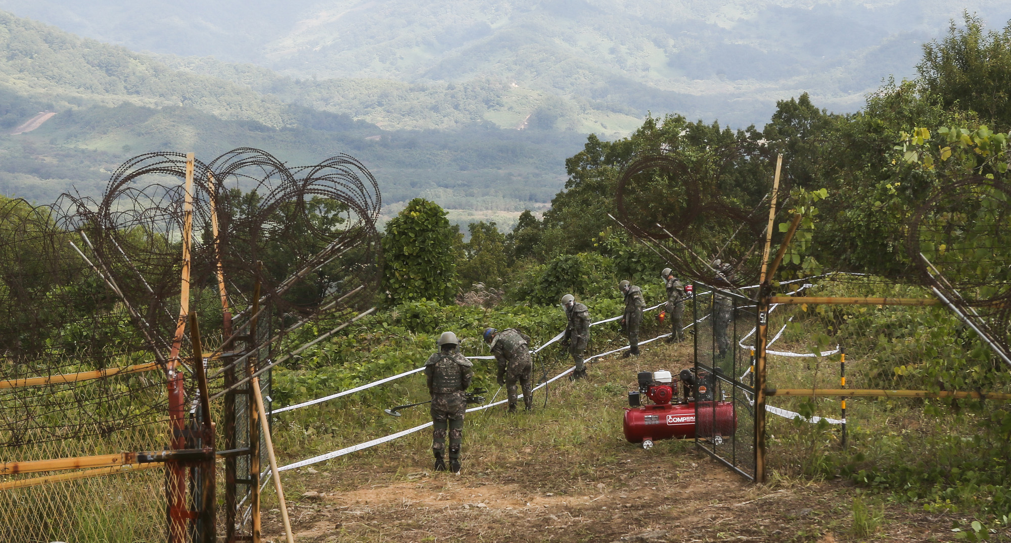 북;남북;북한;지뢰;DMZ;유해발굴
