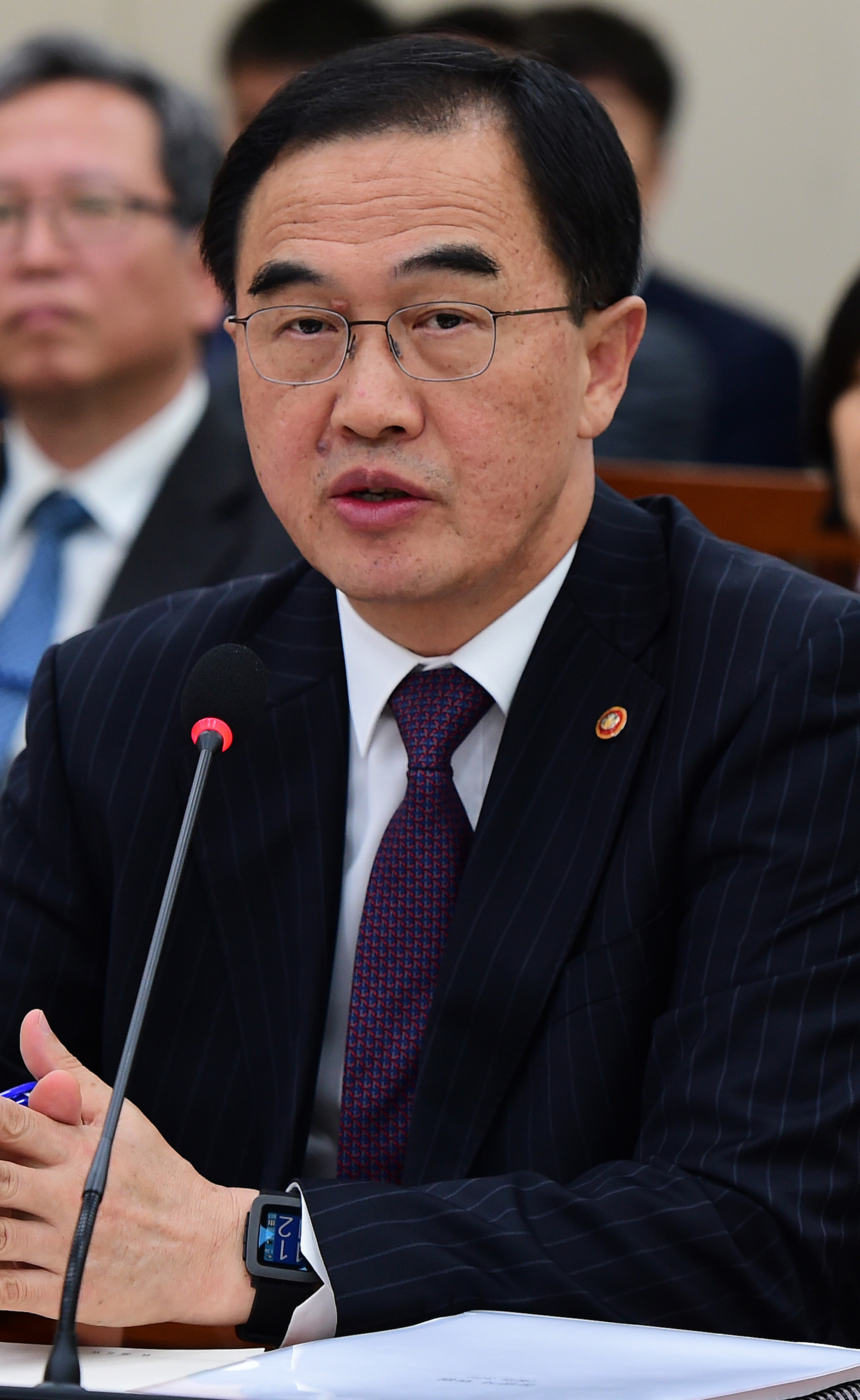 정치국회;국정감사;통일부장관;조명균