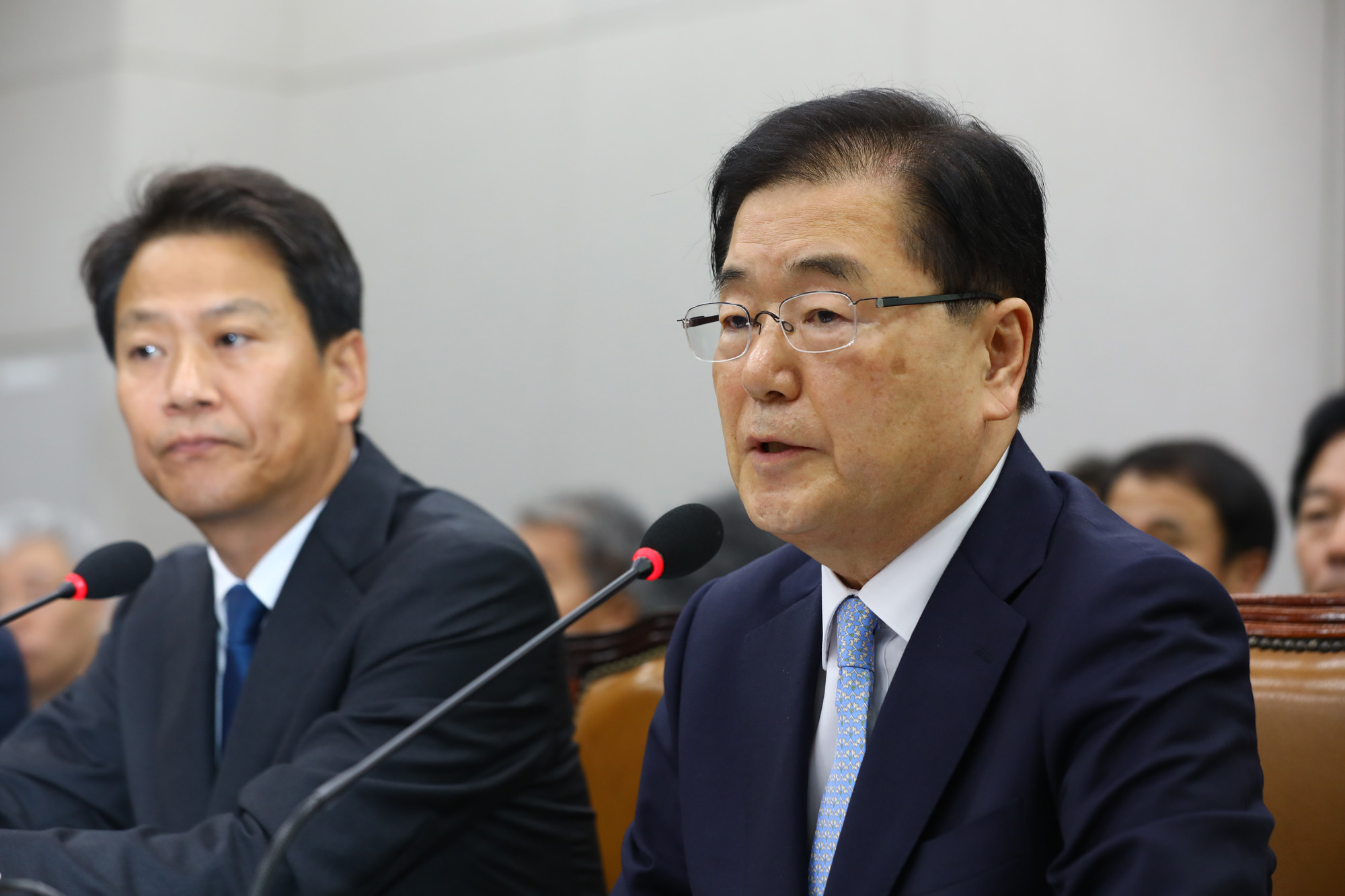 정치;국회운영위원회;청와대국정감사;정의용;국가안보실