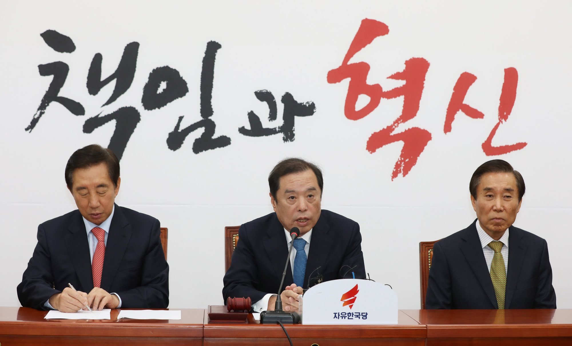 정치국회;자유한국당비상대책위원회의;김병준위원장