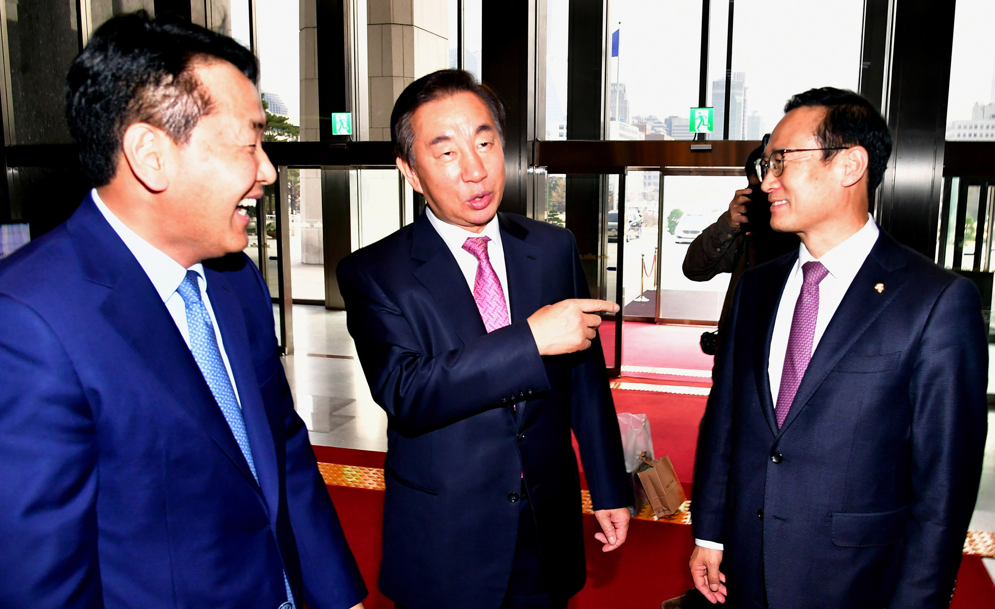 정치국회;여야원내대표;김성태;홍영표;김관영