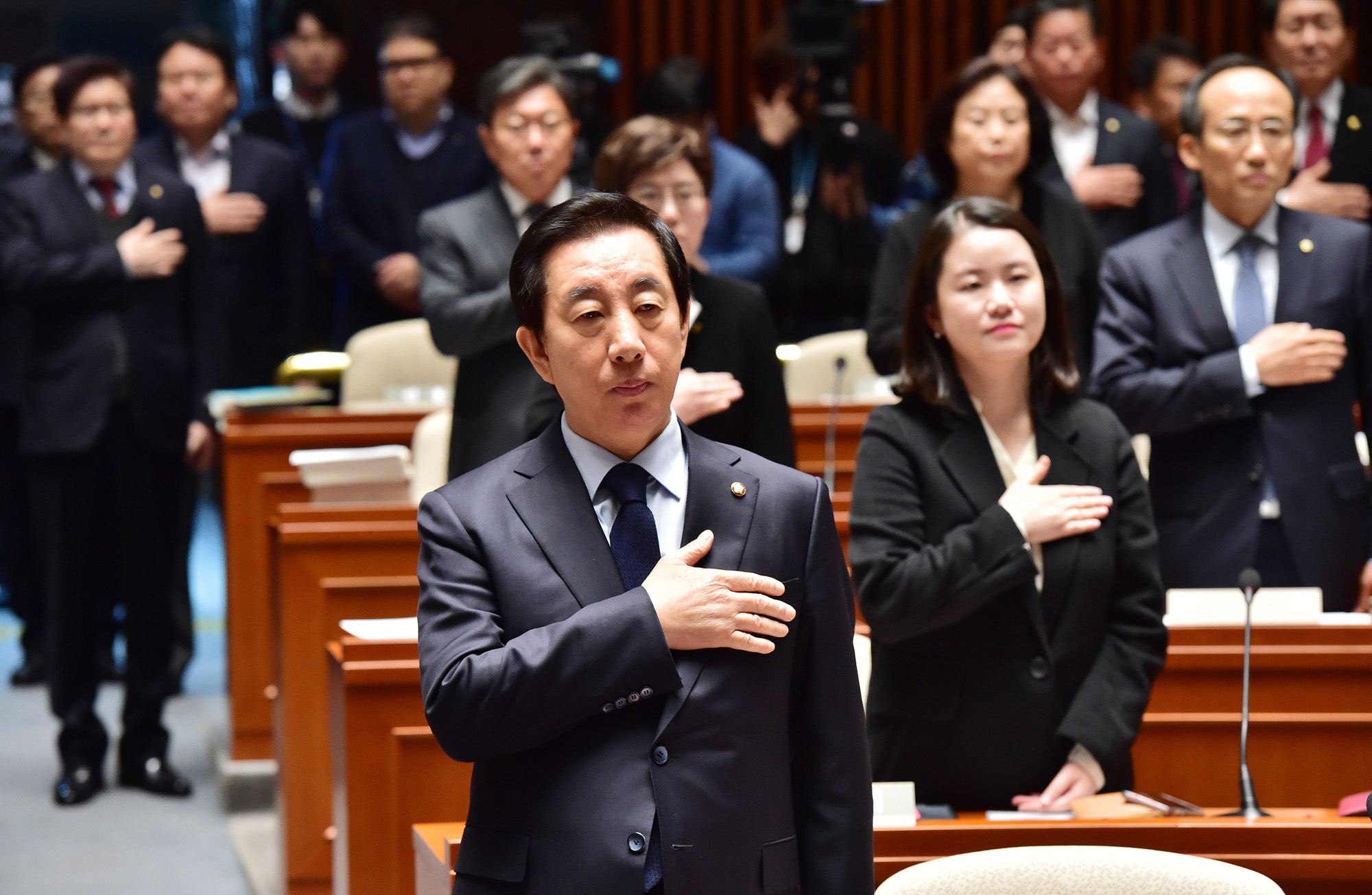 정치;자유한국당의원총회;김성태원내대표