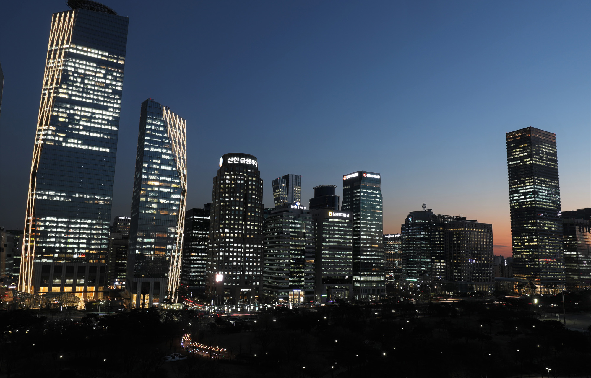 경제;여의도증권가;증권가야경