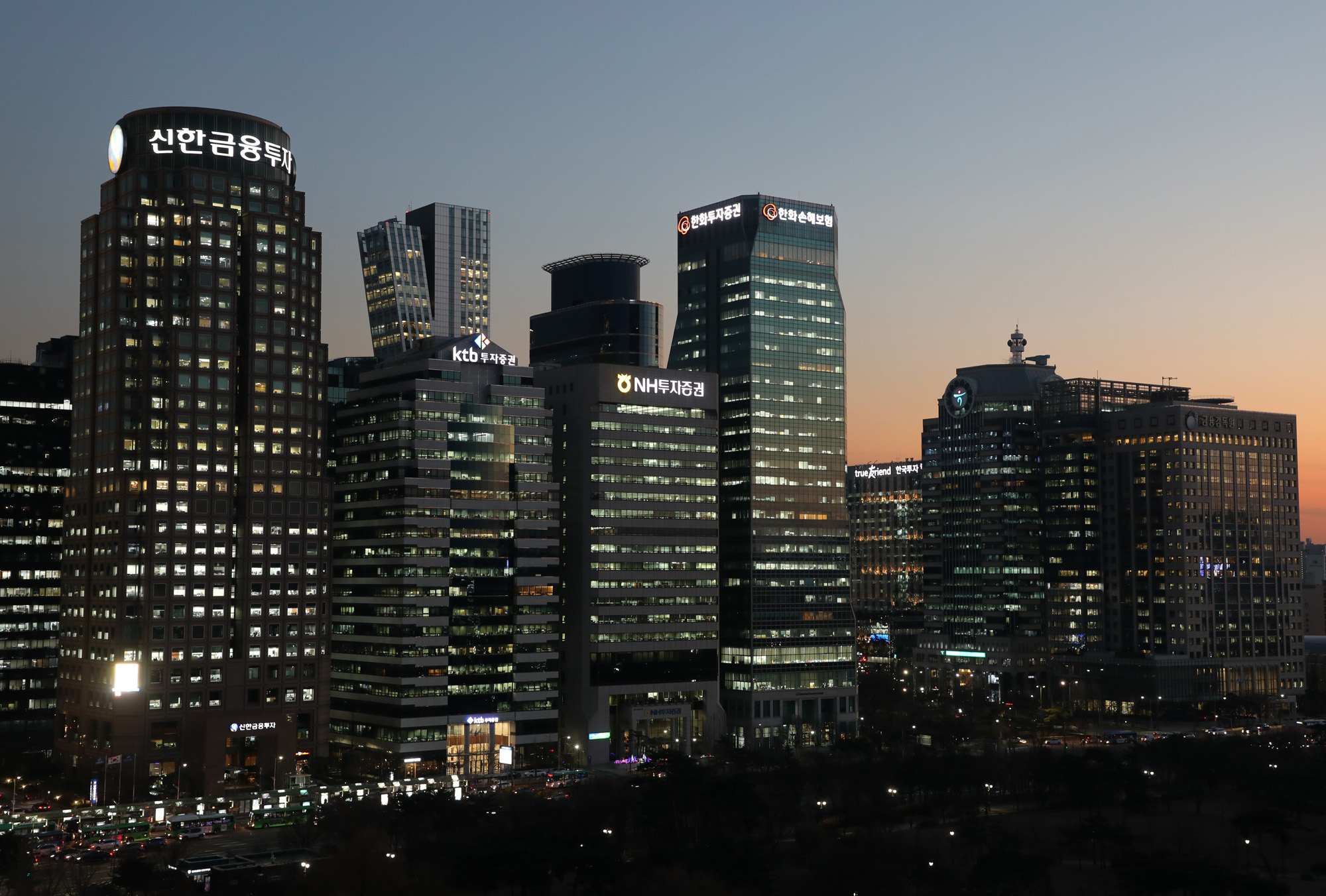 경제;여의도증권가;증권가야경