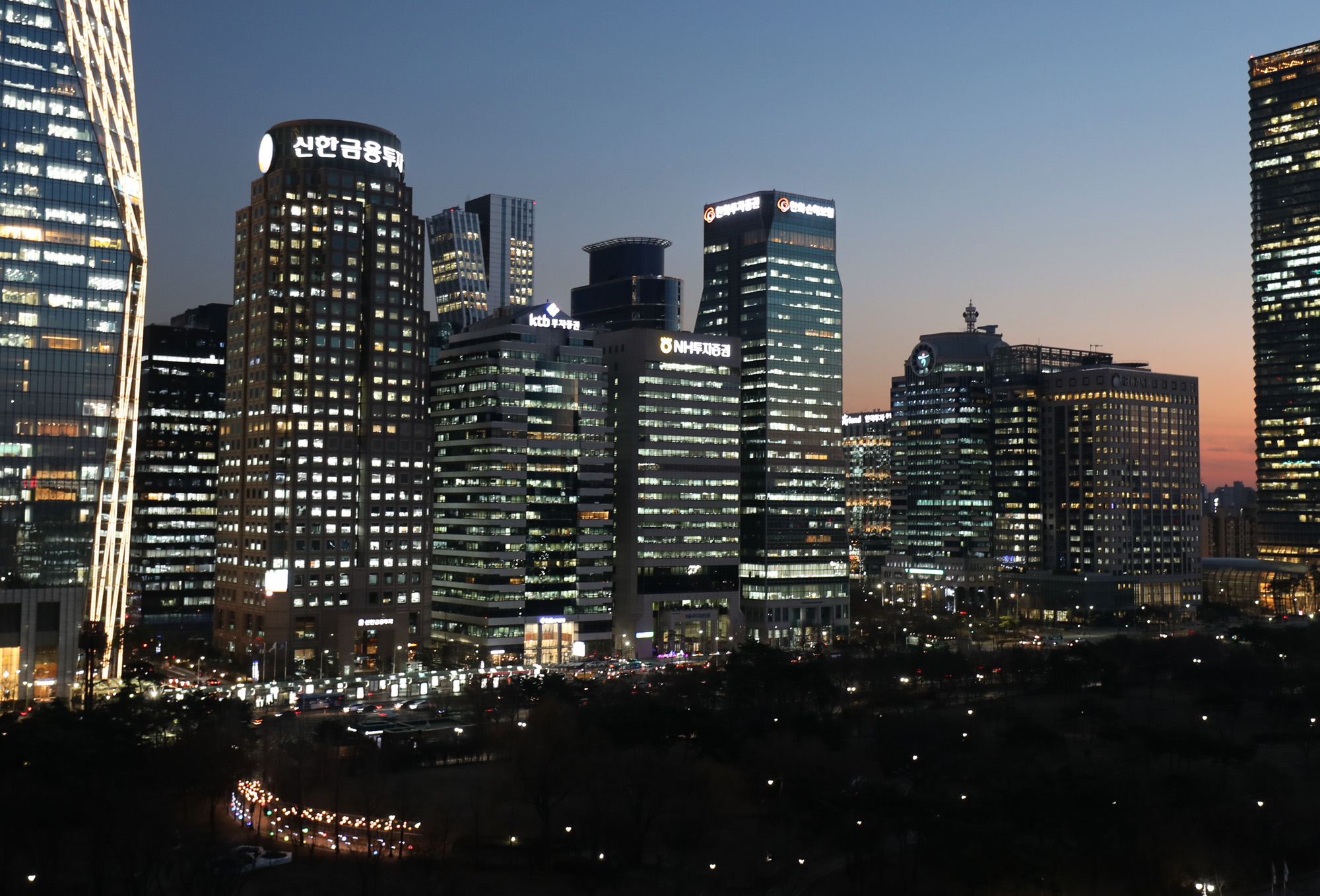 경제;여의도증권가;증권가야경