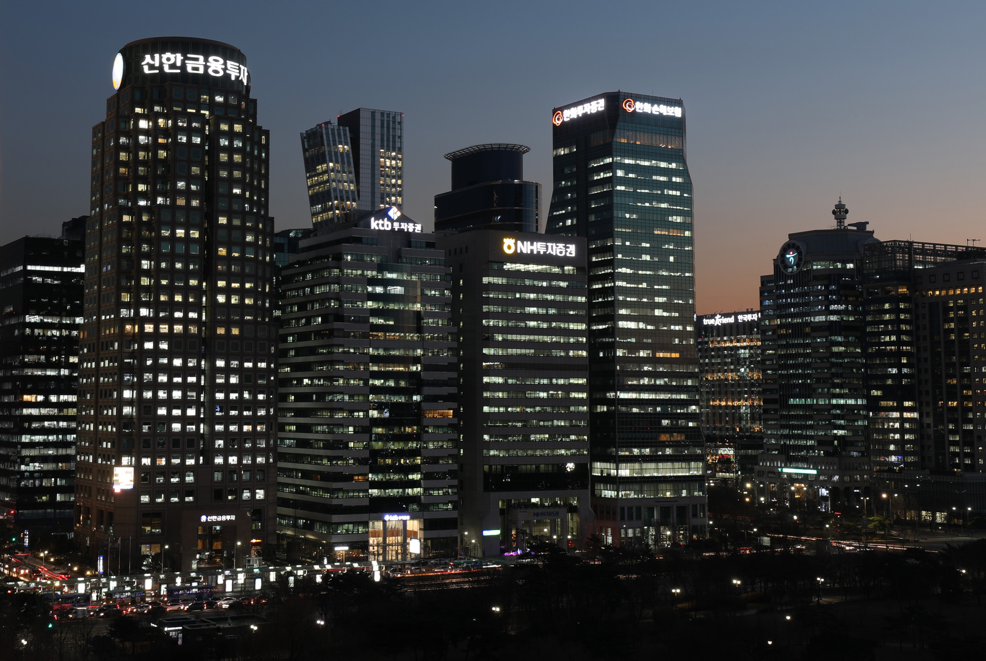 경제;여의도증권가;증권가야경