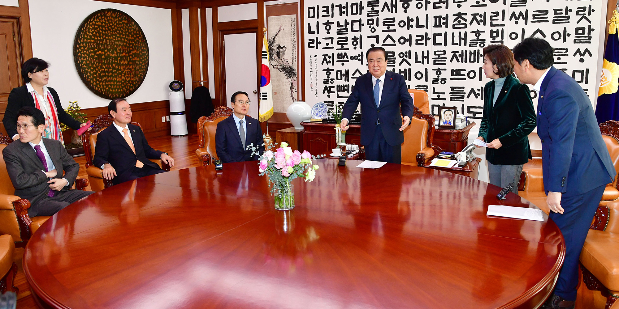 정치국회;국회의장회동;여야5당원내대표회동