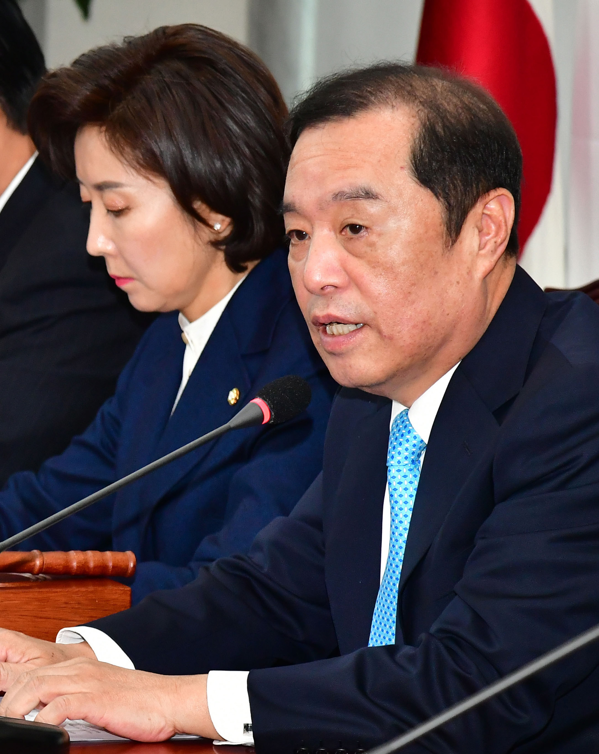 자유한국당비상대책위원회의;김병준위원장;나경원원내대표