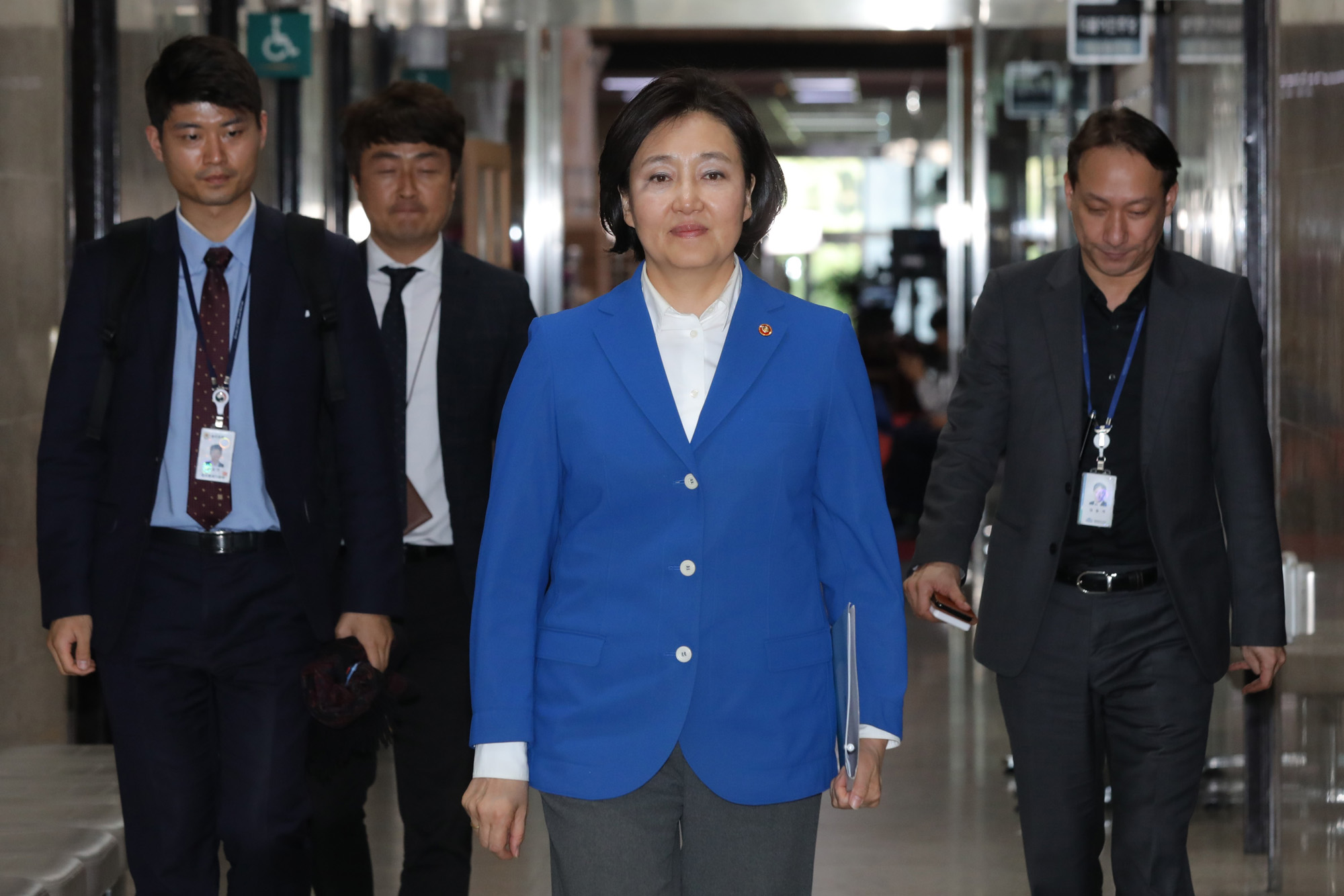 박영선중소벤처기업부장관;박영선민주당예방;이해찬대표