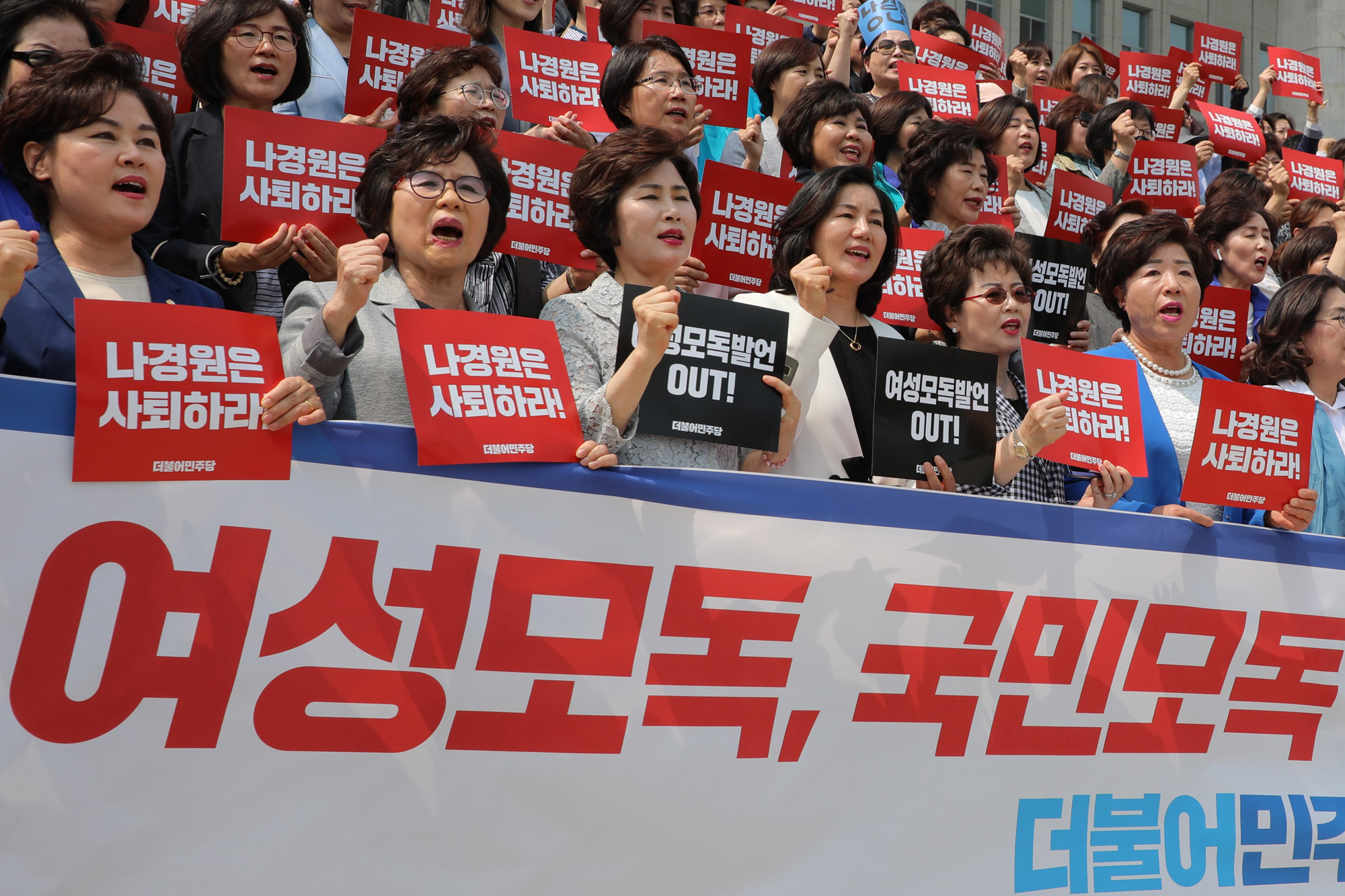 더불어민주당여성위원회;나경원달창발언;나경원은사퇴하라