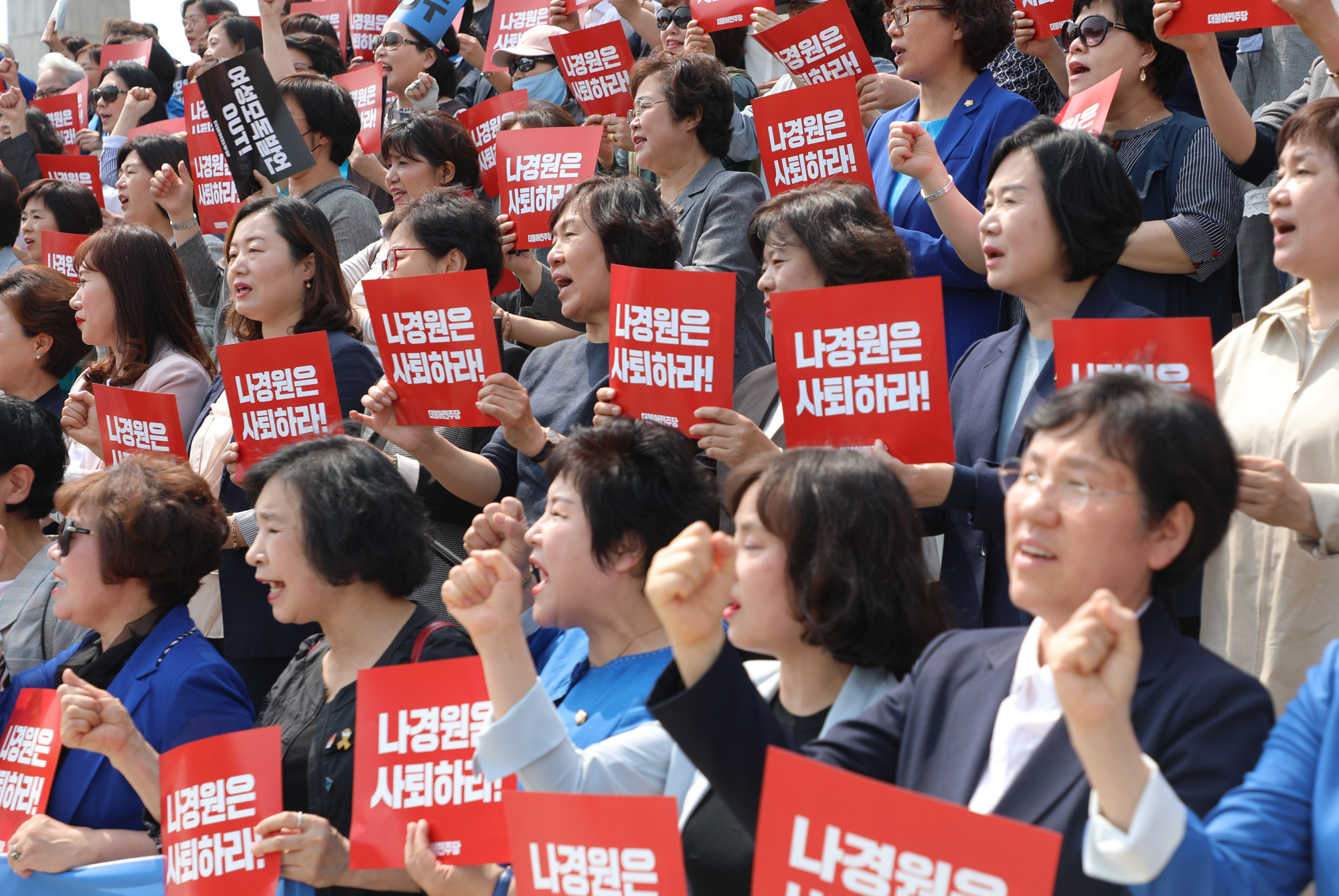 더불어민주당여성위원회;나경원달창발언;나경원은사퇴하라