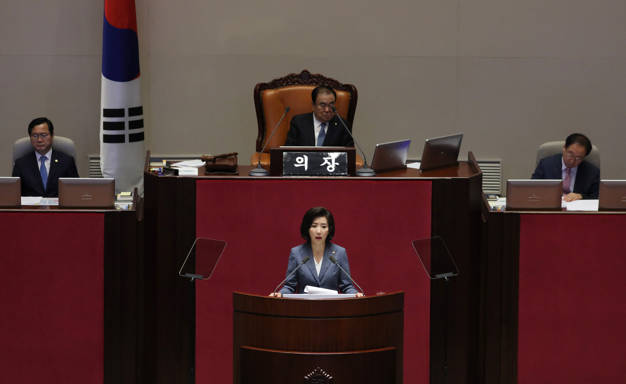 국회본회의;교섭단체대표연설;나경원자유한국당원내대표