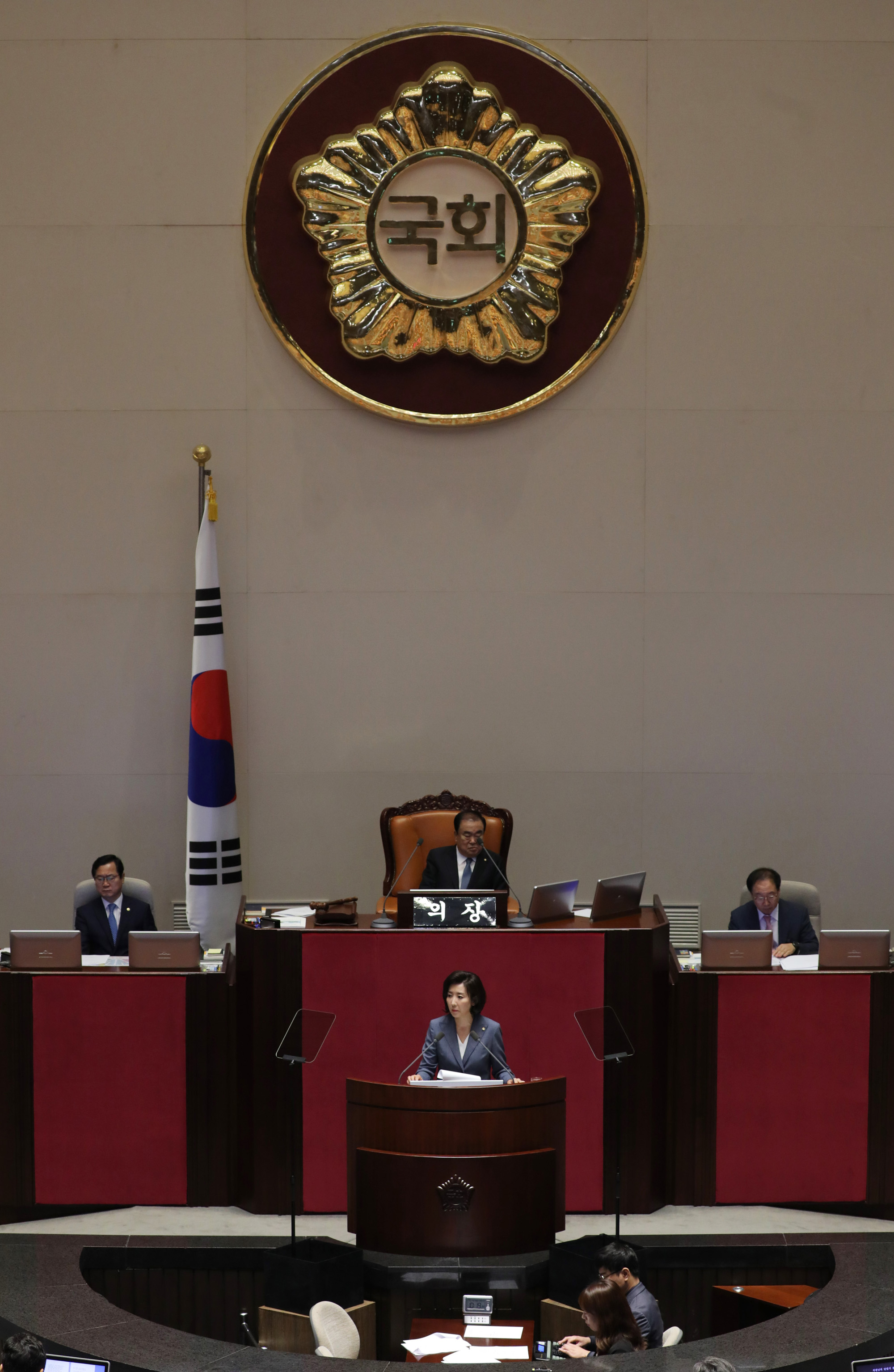 국회본회의;교섭단체대표연설;나경원자유한국당원내대표