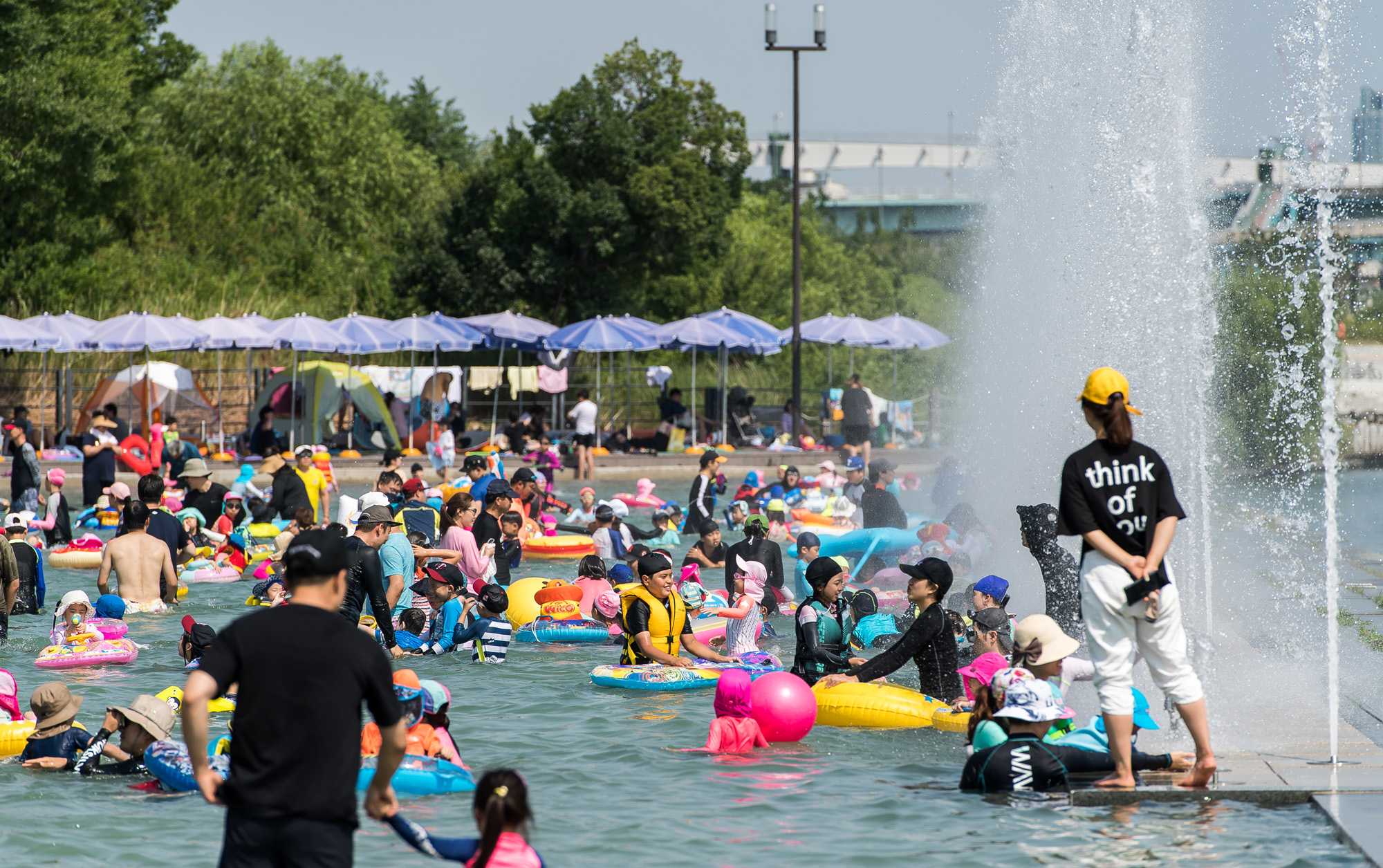 사회;여름;더위스케치;무더위;폭염;물놀이;바캉스;난지강변물놀이장