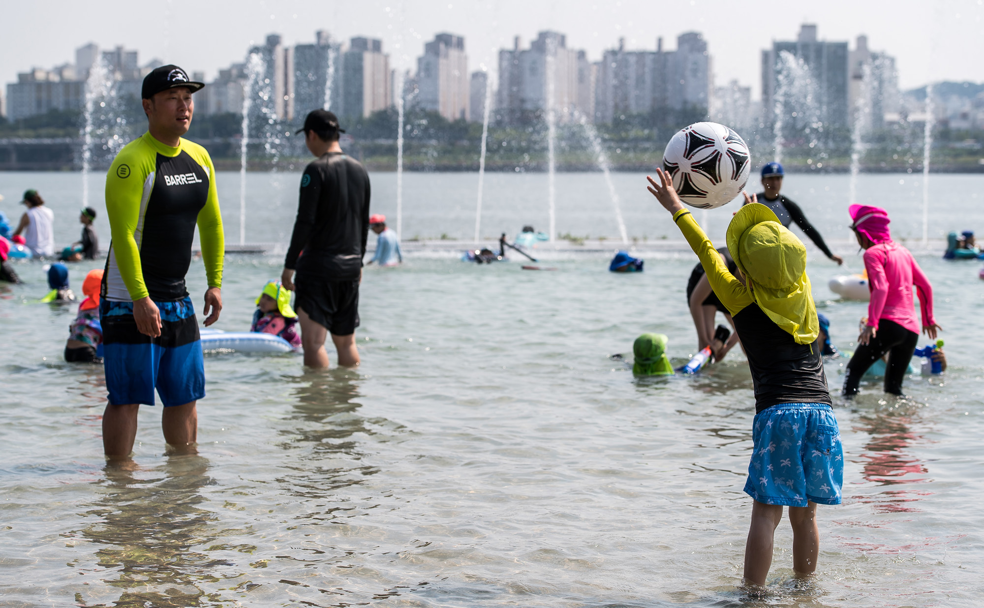 사회;여름;더위스케치;무더위;폭염;물놀이;바캉스;난지강변물놀이장