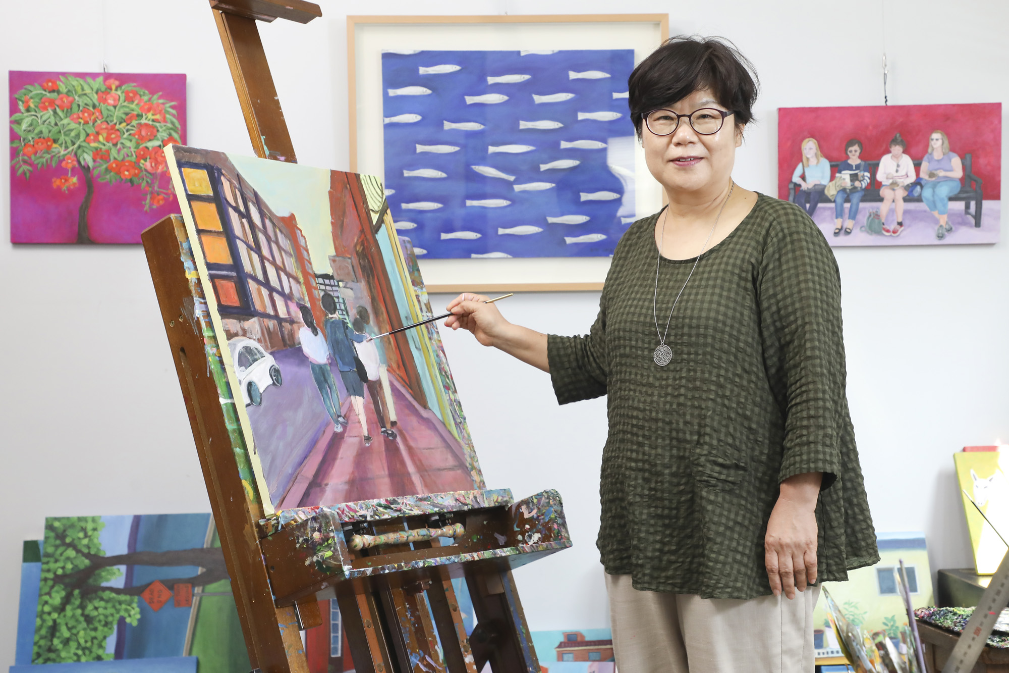 이현혜;화가의방;한국미술응원프로젝트;아티스트;작가;한국화;서양화;그림;작업실