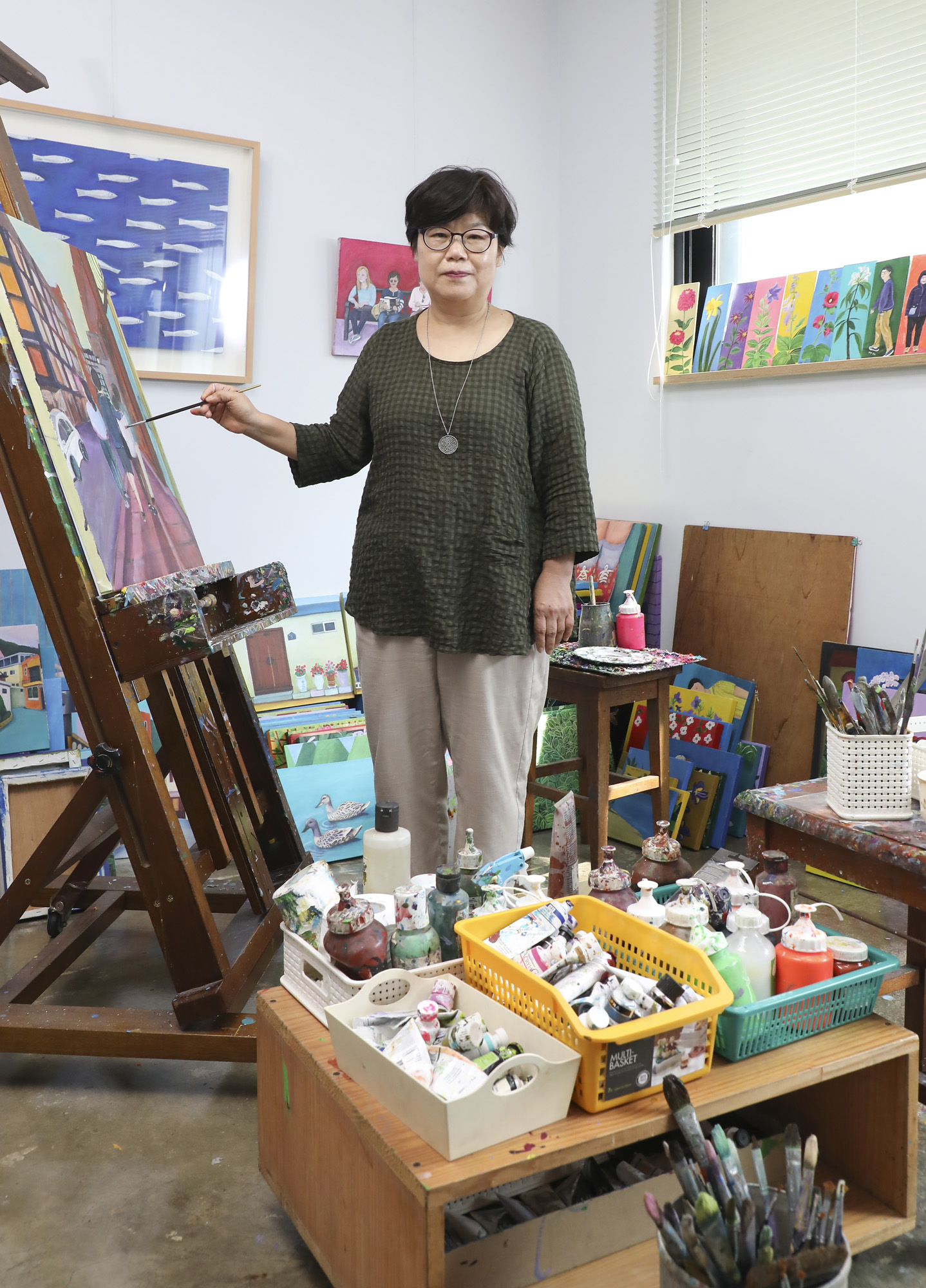 이현혜;화가의방;한국미술응원프로젝트;아티스트;작가;한국화;서양화;그림;작업실