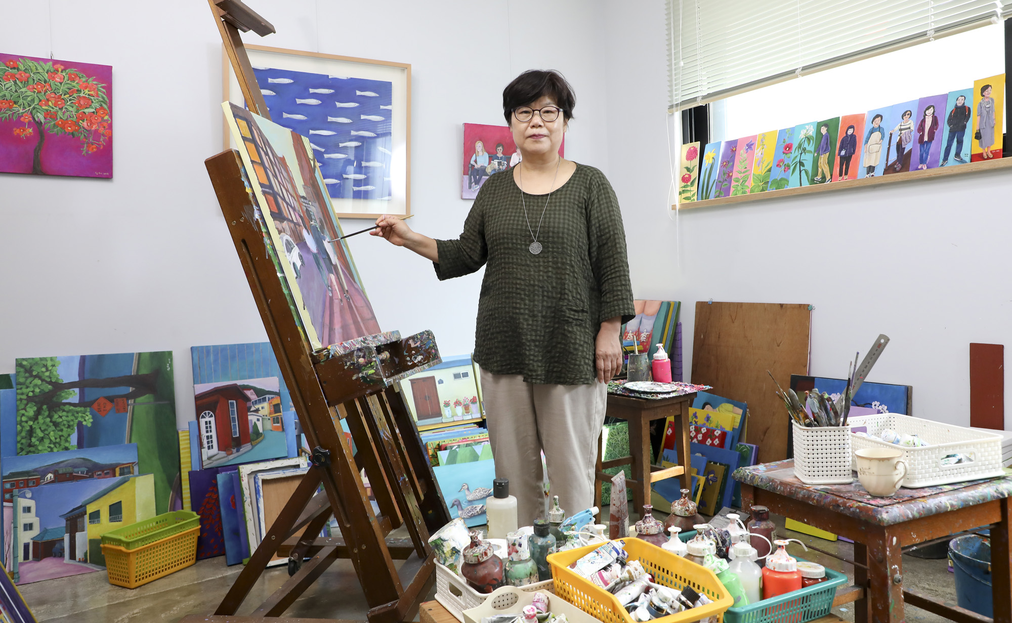 이현혜;화가의방;한국미술응원프로젝트;아티스트;작가;한국화;서양화;그림;작업실