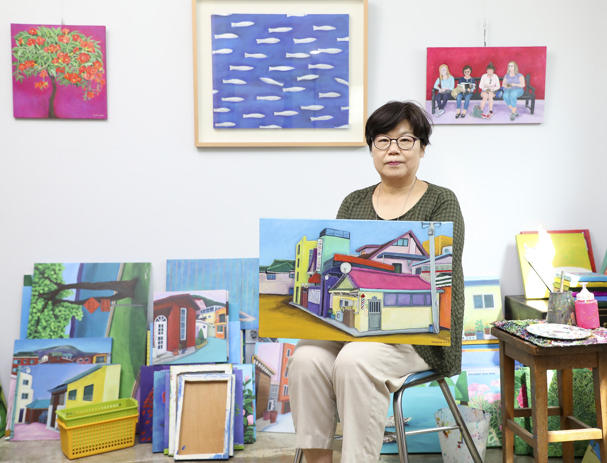 이현혜;화가의방;한국미술응원프로젝트;아티스트;작가;한국화;서양화;그림;작업실