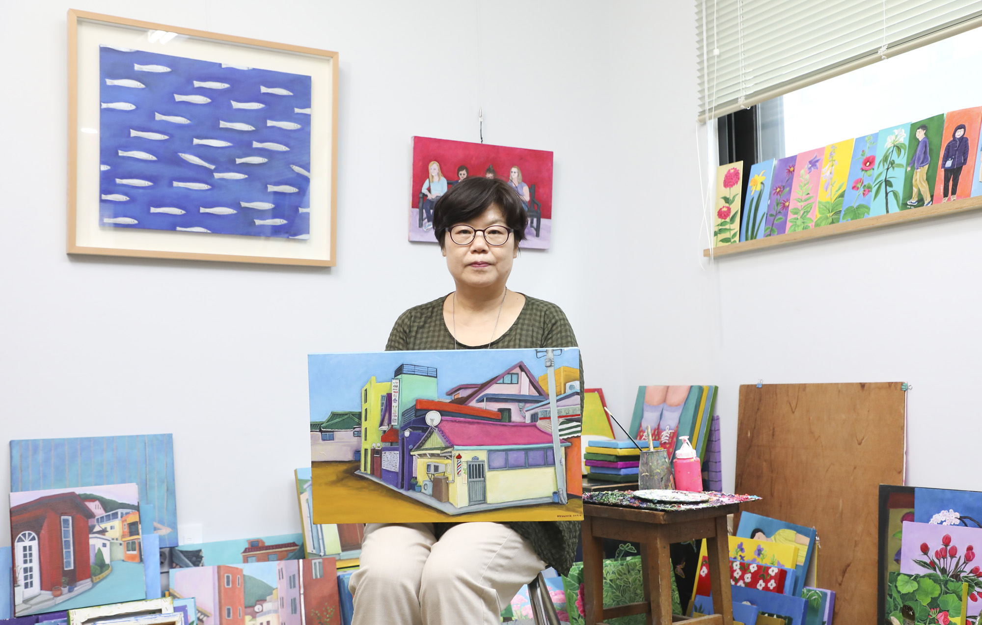 이현혜;화가의방;한국미술응원프로젝트;아티스트;작가;한국화;서양화;그림;작업실