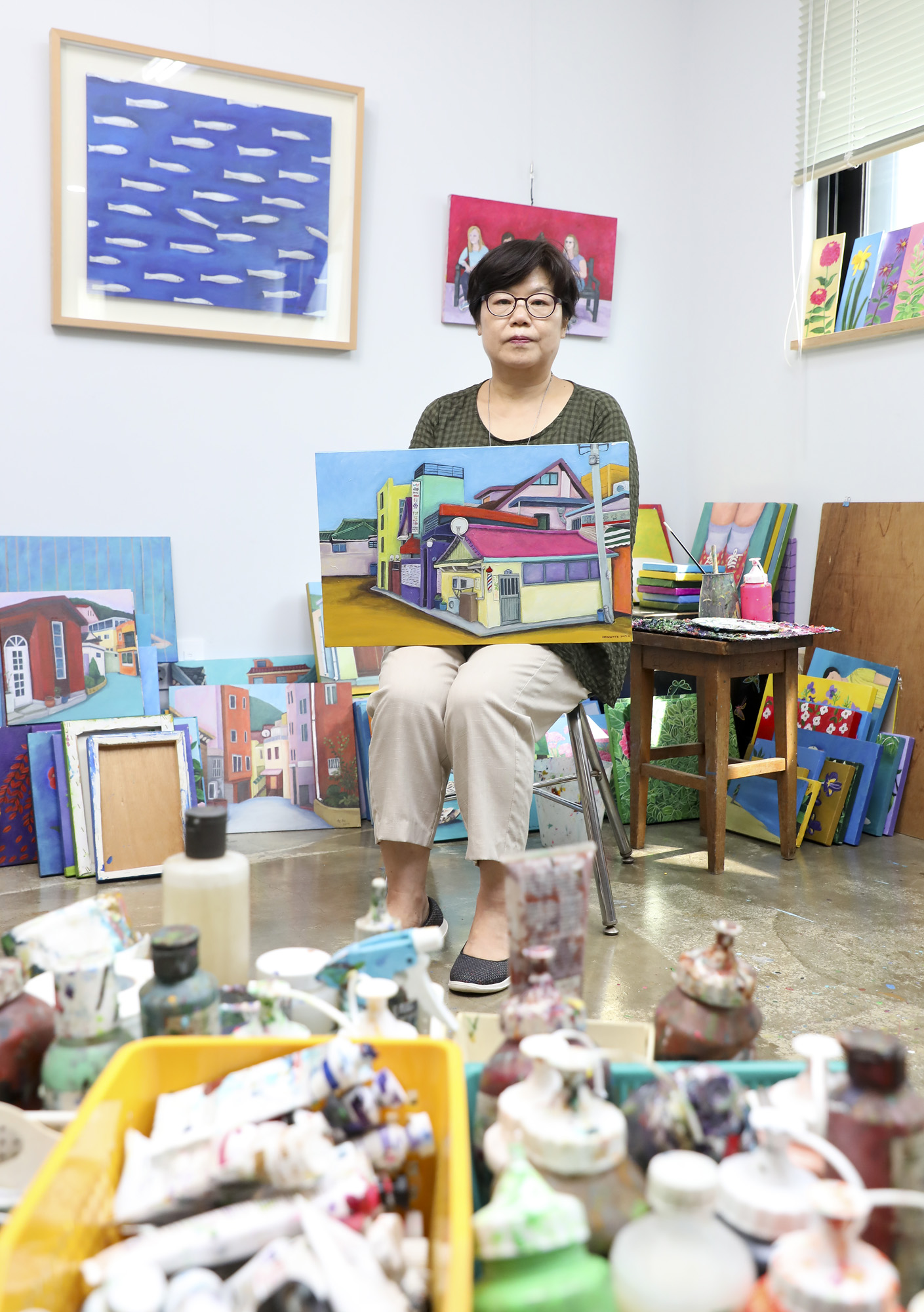 이현혜;화가의방;한국미술응원프로젝트;아티스트;작가;한국화;서양화;그림;작업실