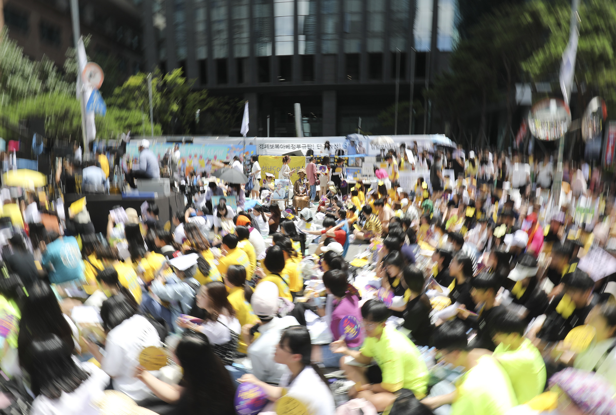 위안부피해자;수요집회;1400차수요집회;수요시위;위안부;평화나비