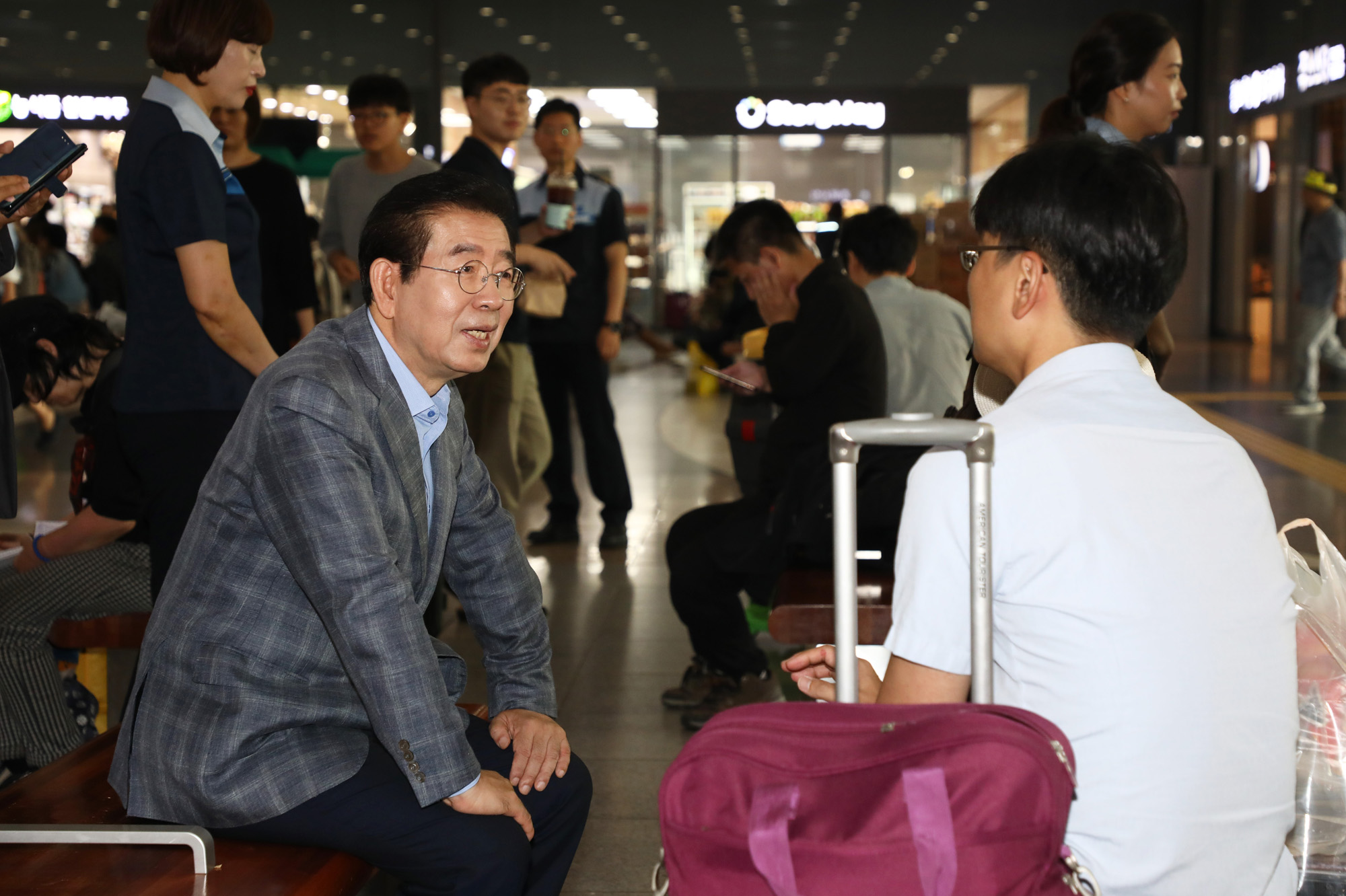 추석귀성인사;용산역;박원순;서울시장