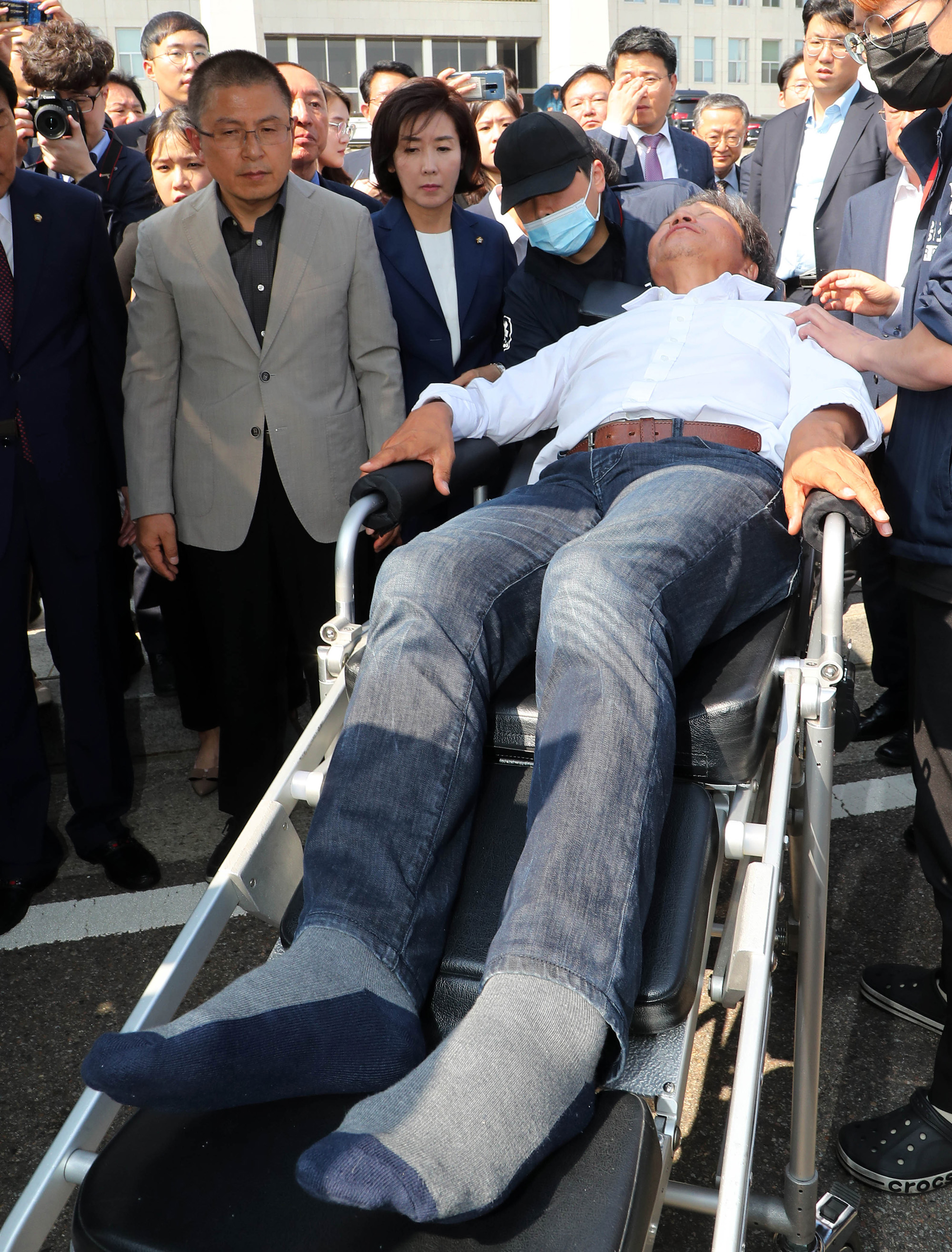 이학재의원;이학재단식;이학재병원이송