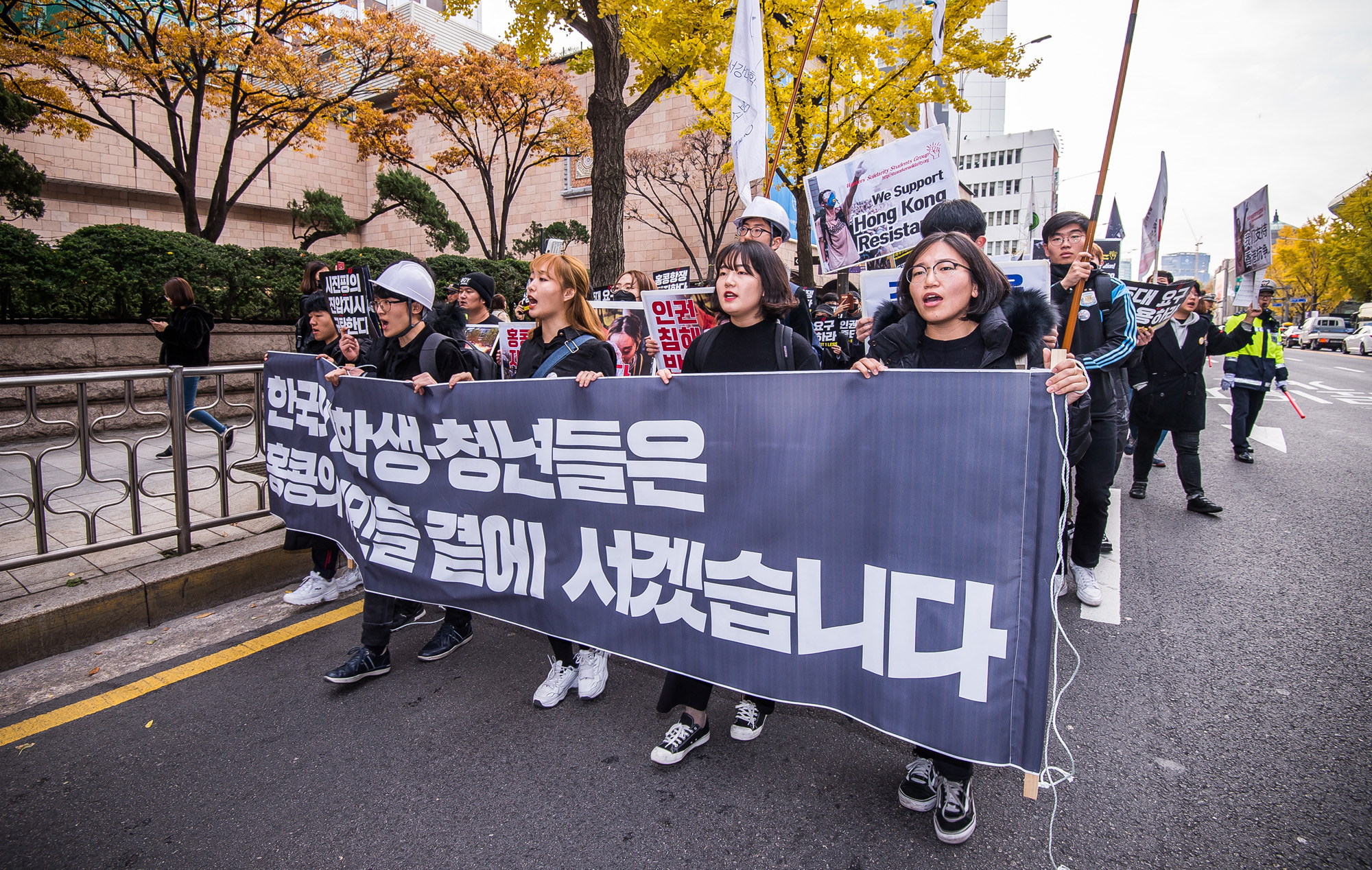 사회;집회시위;홍콩시위;홍콩시위지지;홍콩지지청년대학생