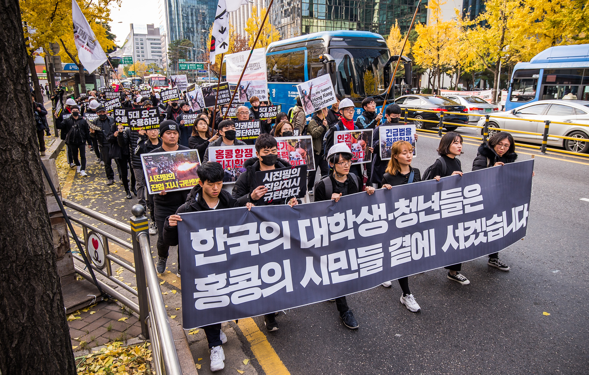 사회;집회시위;홍콩시위;홍콩시위지지;홍콩지지청년대학생