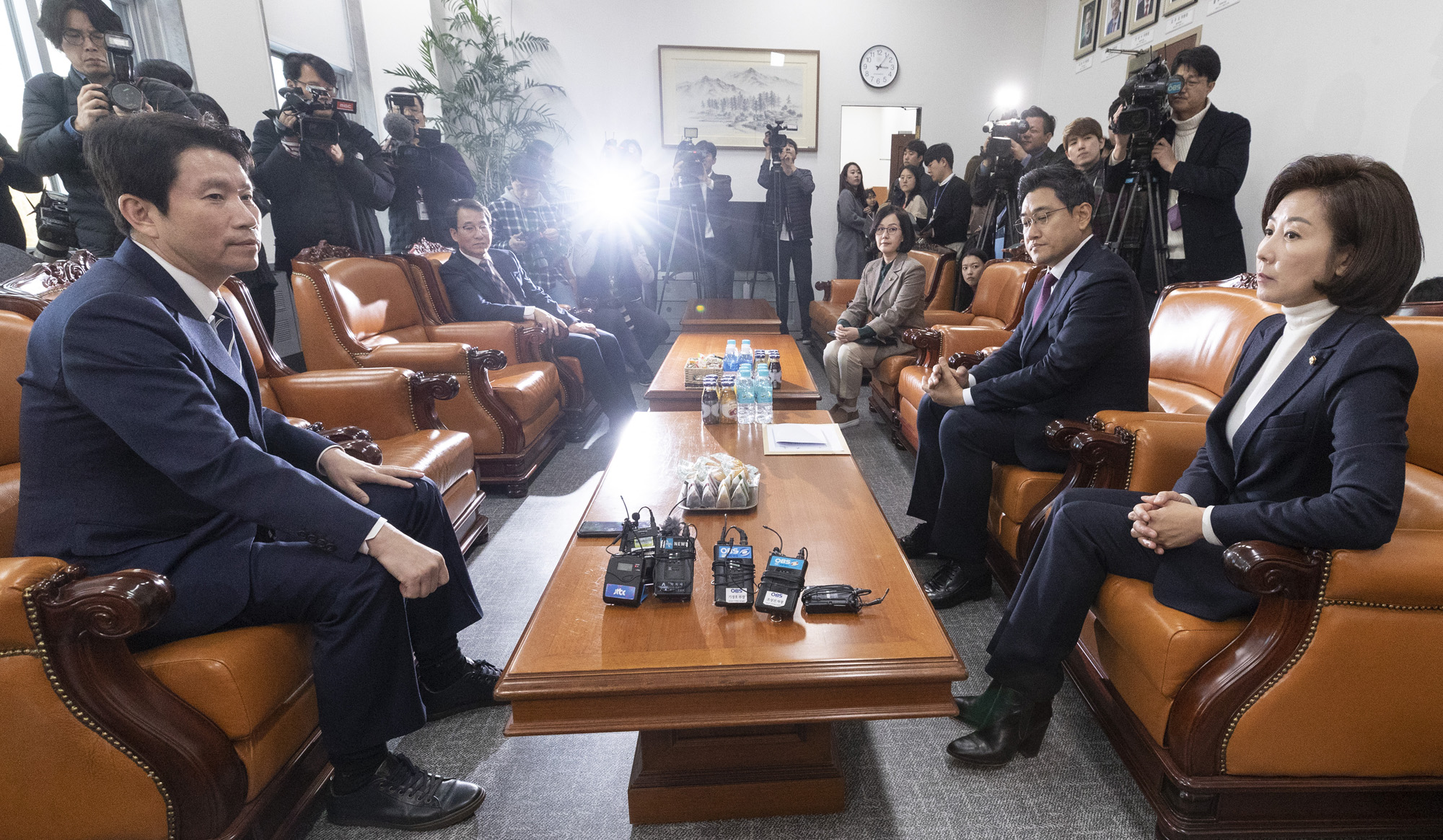 여야3당;원내대표회동