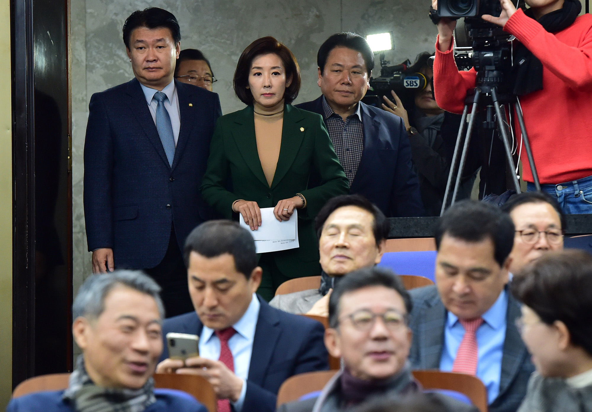 자유한국당의원총회;나경원원내대표;원내대표경선