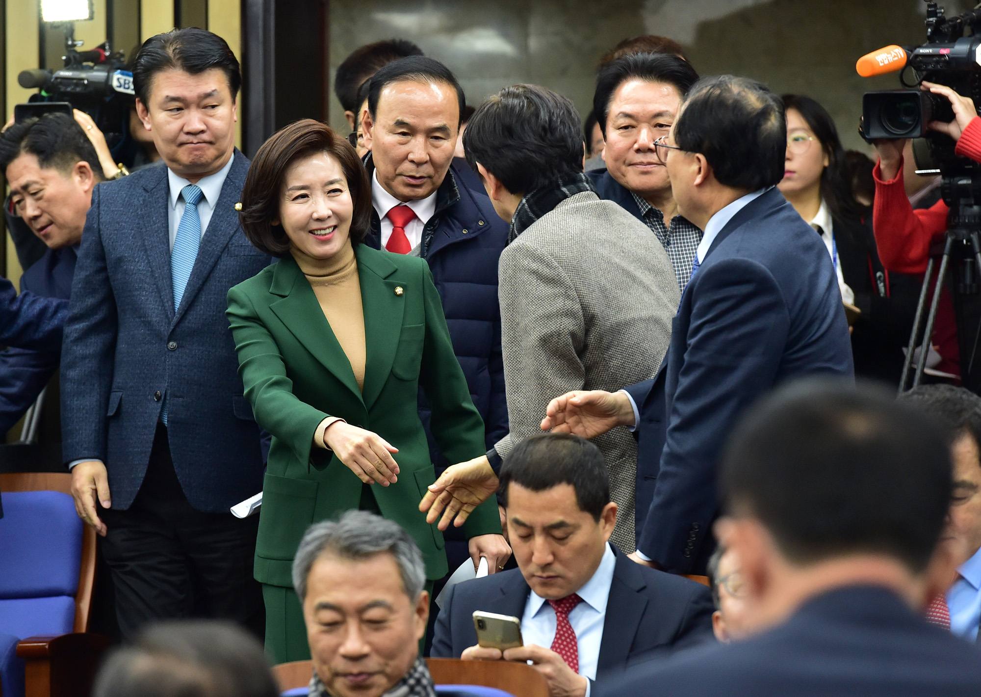자유한국당의원총회;나경원원내대표;원내대표경선