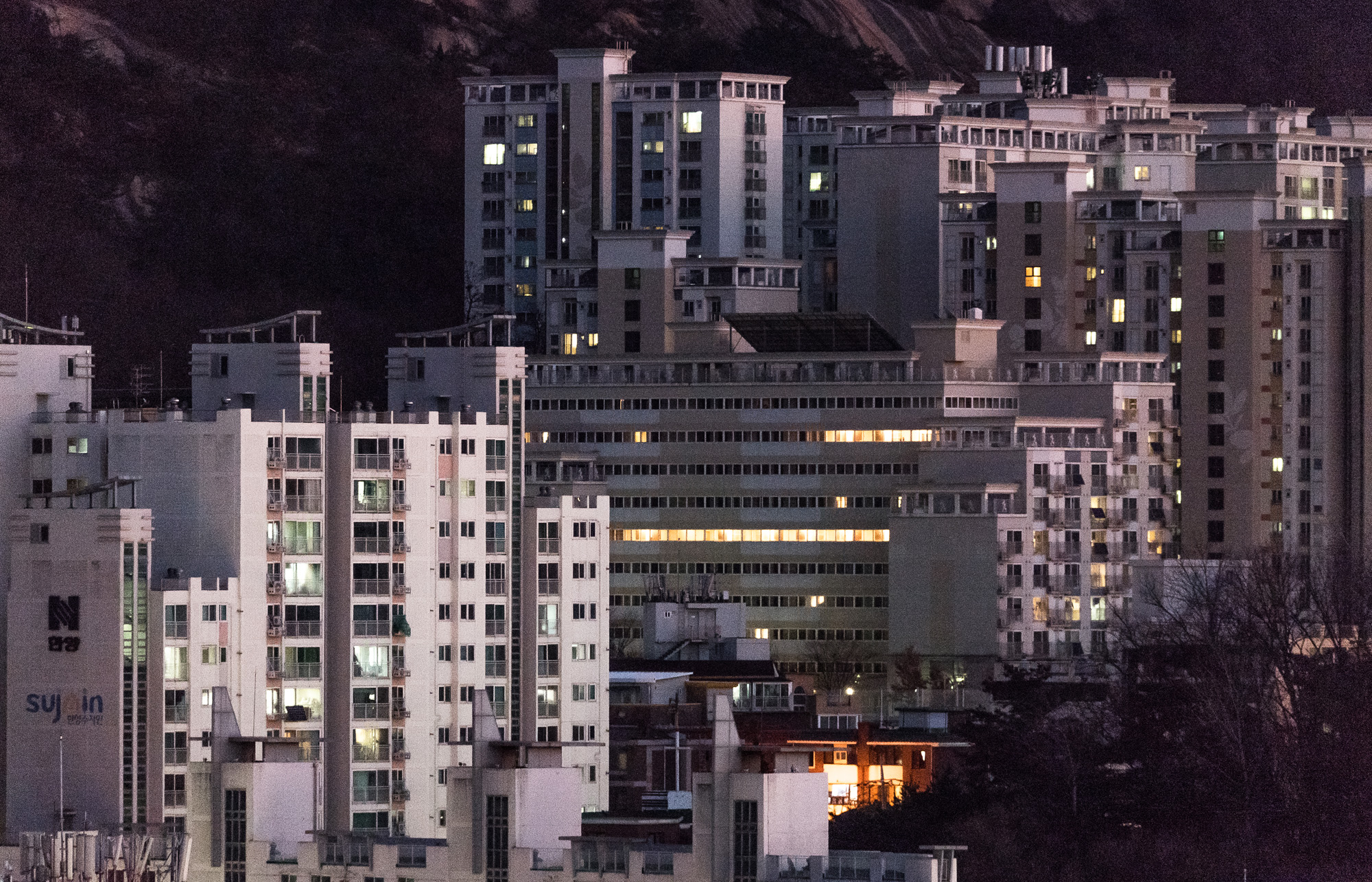 경제;부동산;아파트;아파트단지;아파트단지야경;야간아파트단지