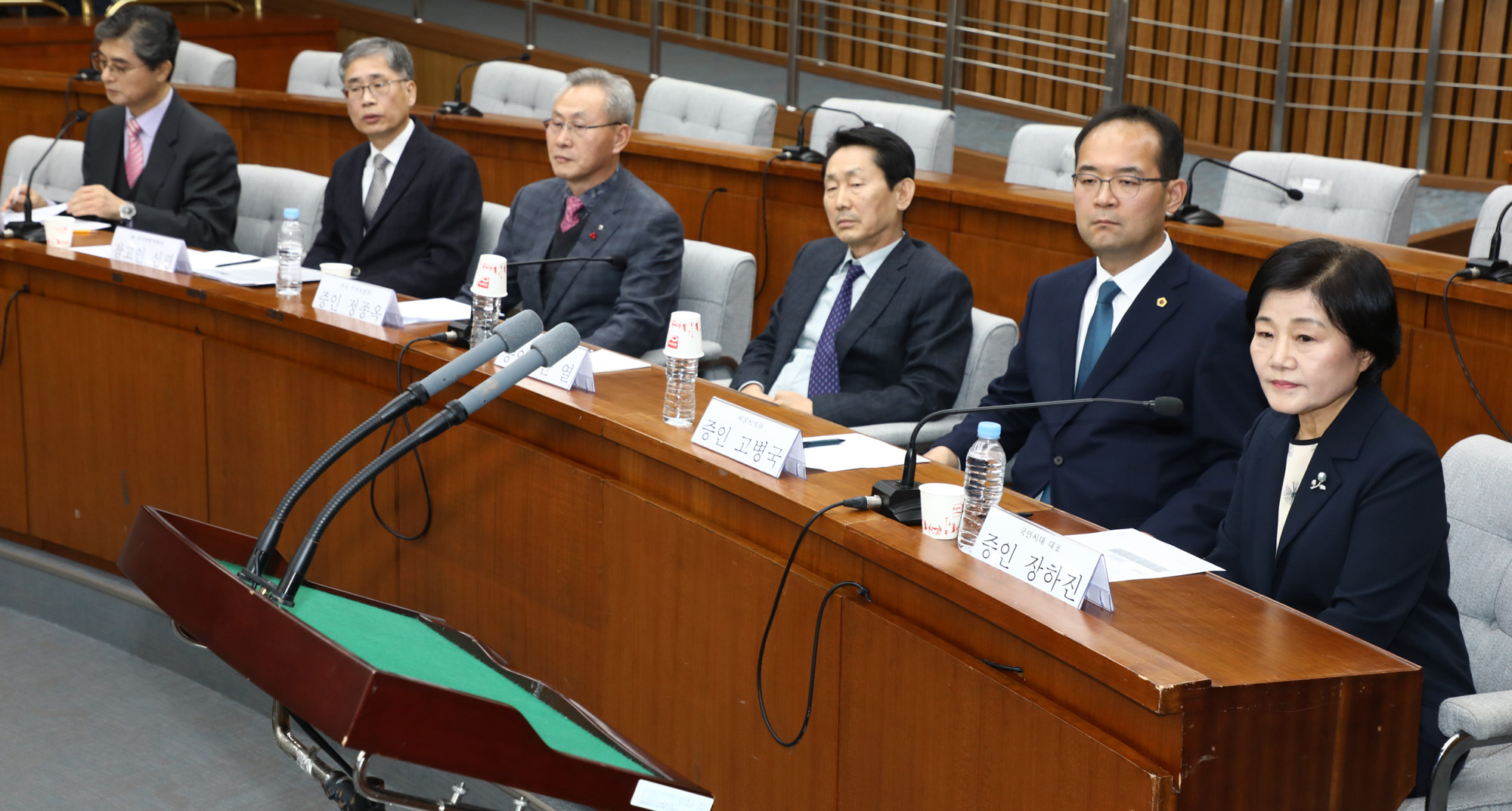 정세균국무총리후보자인사청문회;인사청문회증인;국민시대;장하진대표