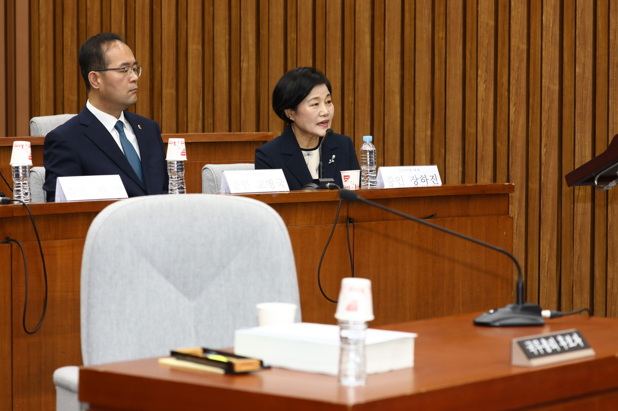 정세균국무총리후보자인사청문회;인사청문회증인;국민시대;장하진대표