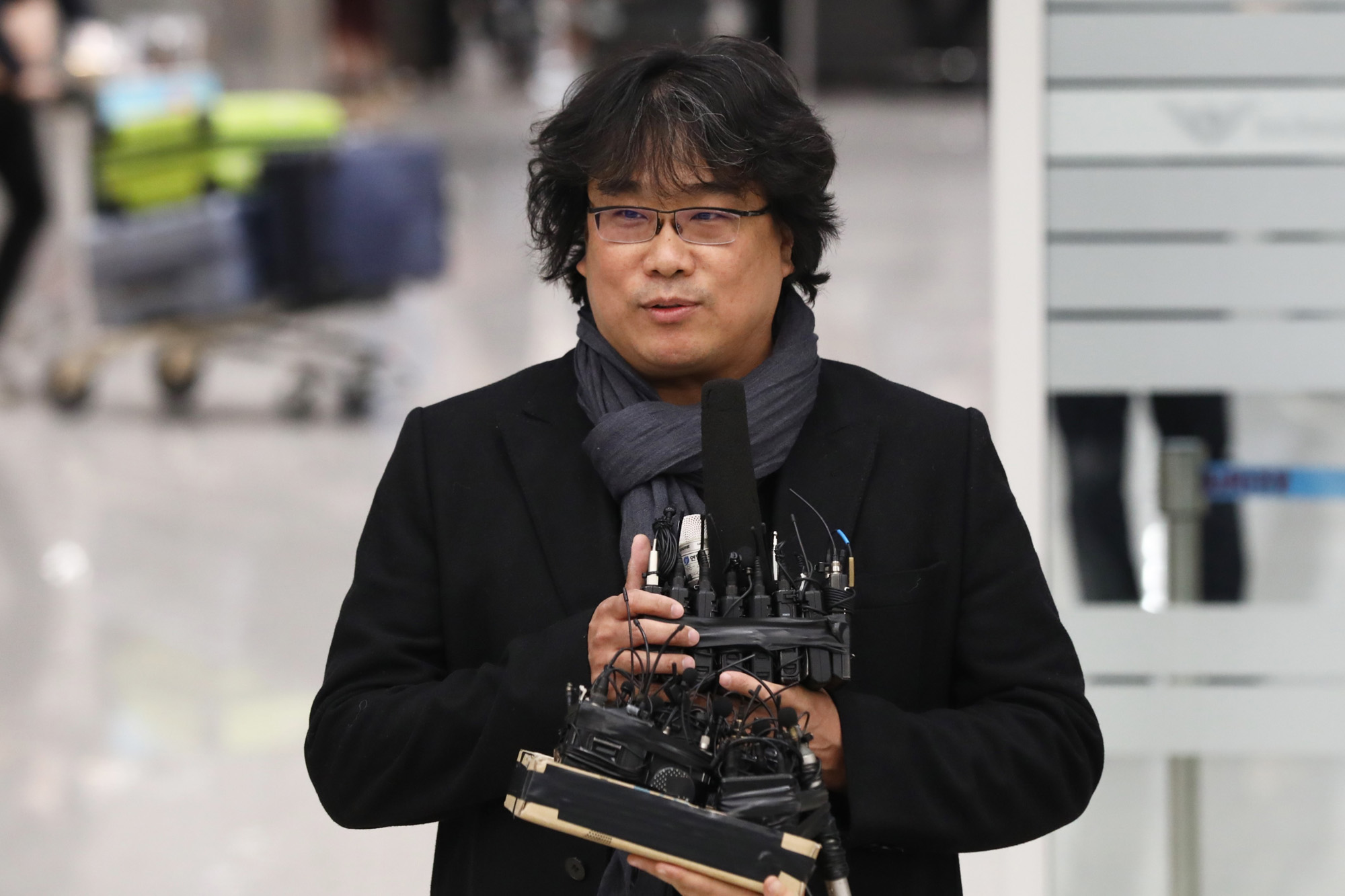 봉준호;영화기생충;봉준호인청공항입국