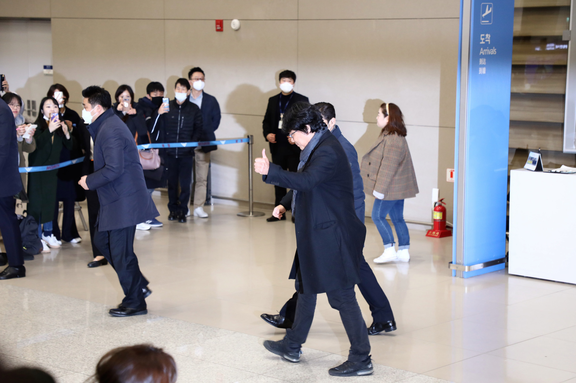 봉준호;영화기생충;봉준호인청공항입국