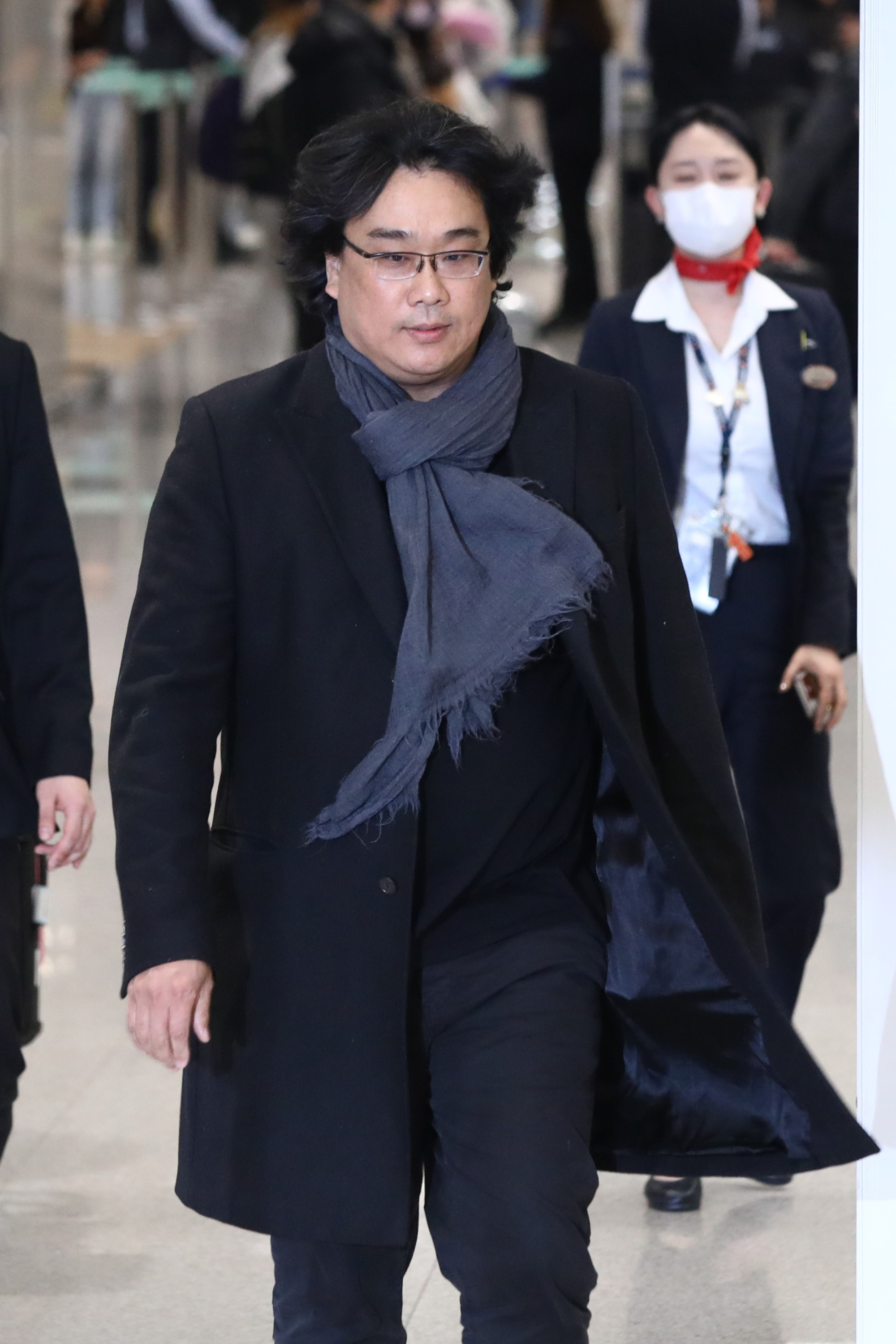 봉준호;영화기생충;봉준호인청공항입국